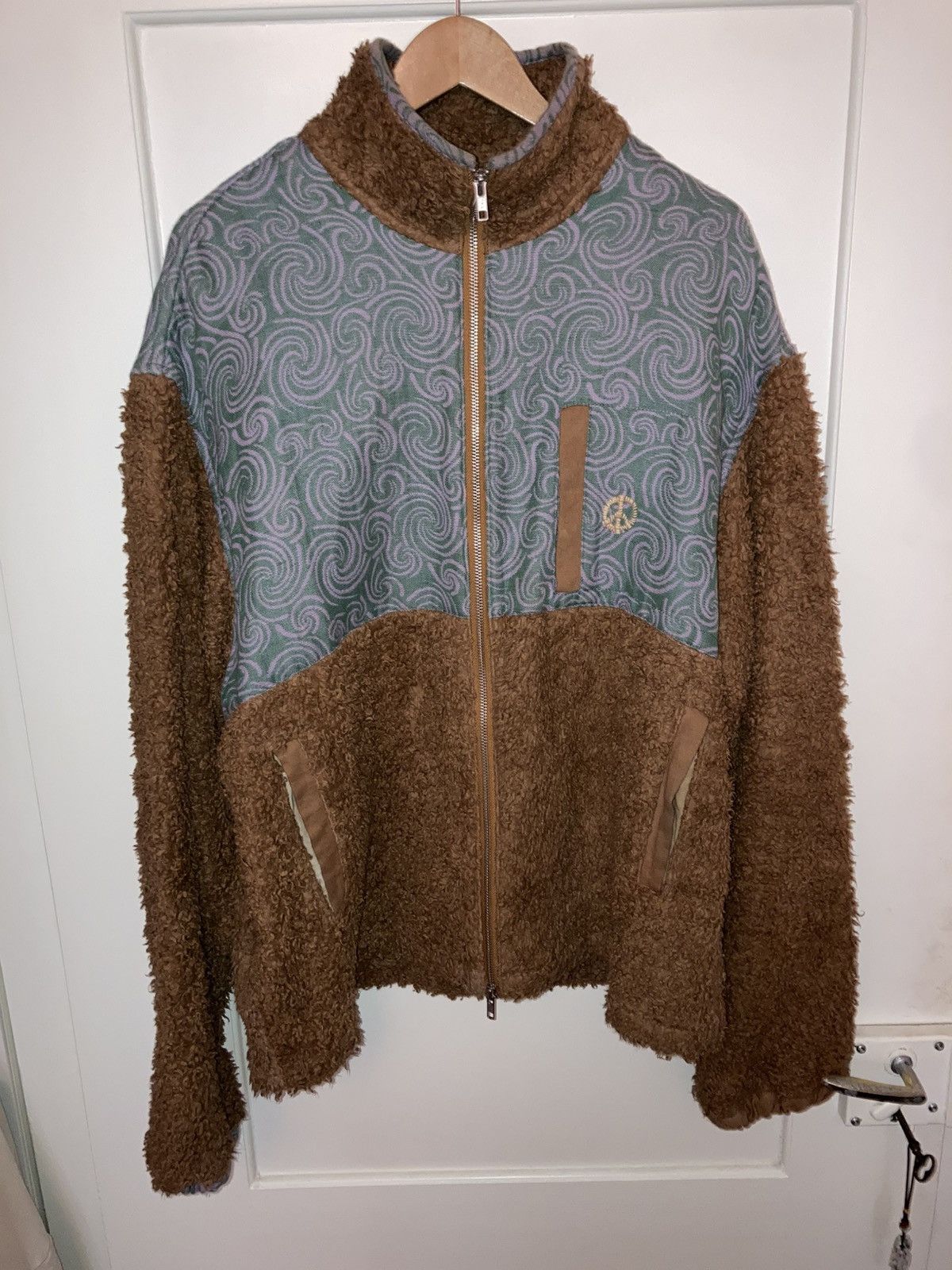 Story Mfg. bark organic cotton fleece jacket