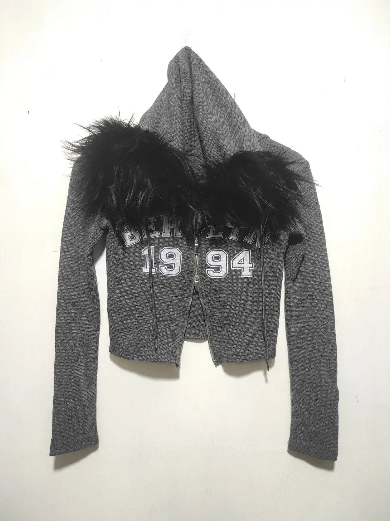Japanese Brand Magenta Studio Crop Double Zipper Fur Hoodie LGB style Size S / US 4 / IT 40 - 9 Thumbnail