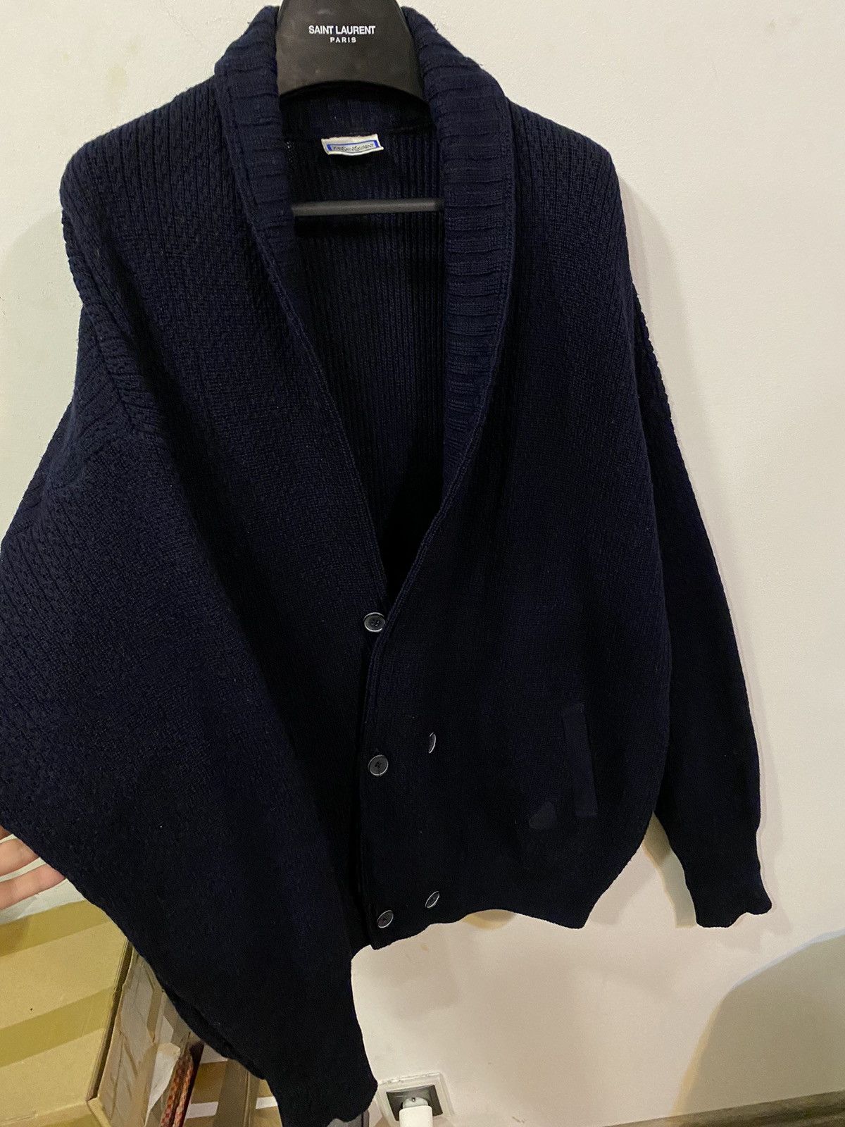 Yves Saint Laurent 90s YSL Cardigan Wool Soft YSL Sweater Size US XXL / EU 58 / 5 - 5 Thumbnail