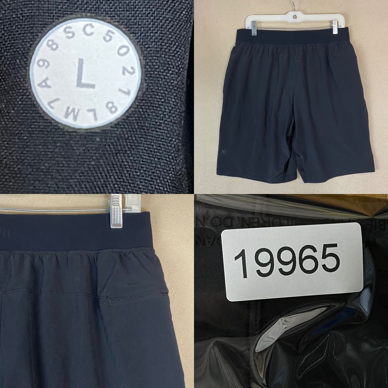 Lululemon Lululemon ABC Short Mens L Black Athletic Moisture Wicking Pockets Drawstring Elastic Waist 9in Inseam Size US 33 - 8 Thumbnail