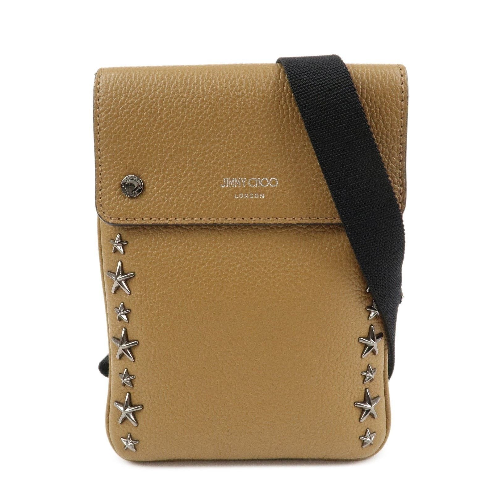 Jimmy Choo Jimmy Choo Kimi Messenger Calfskin Crossbody Bag Tan Size ONE SIZE - 1 Thumbnail