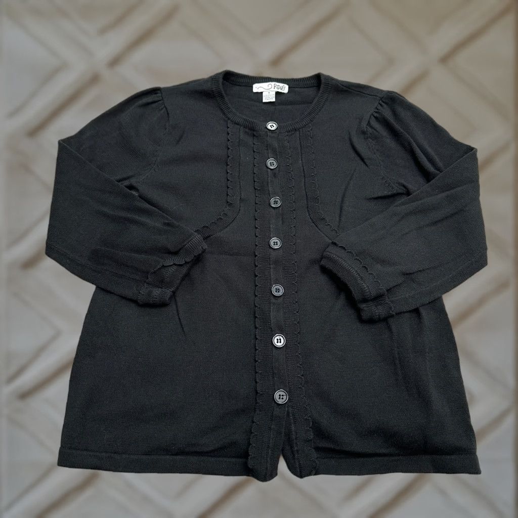 Vintage VINTAGE RXB Women's Cardigan Sweater S Black Knit Button Up Lightweight Long Sleeve Fall Spring Casual Size S / US 4 / IT 40 - 1 Thumbnail