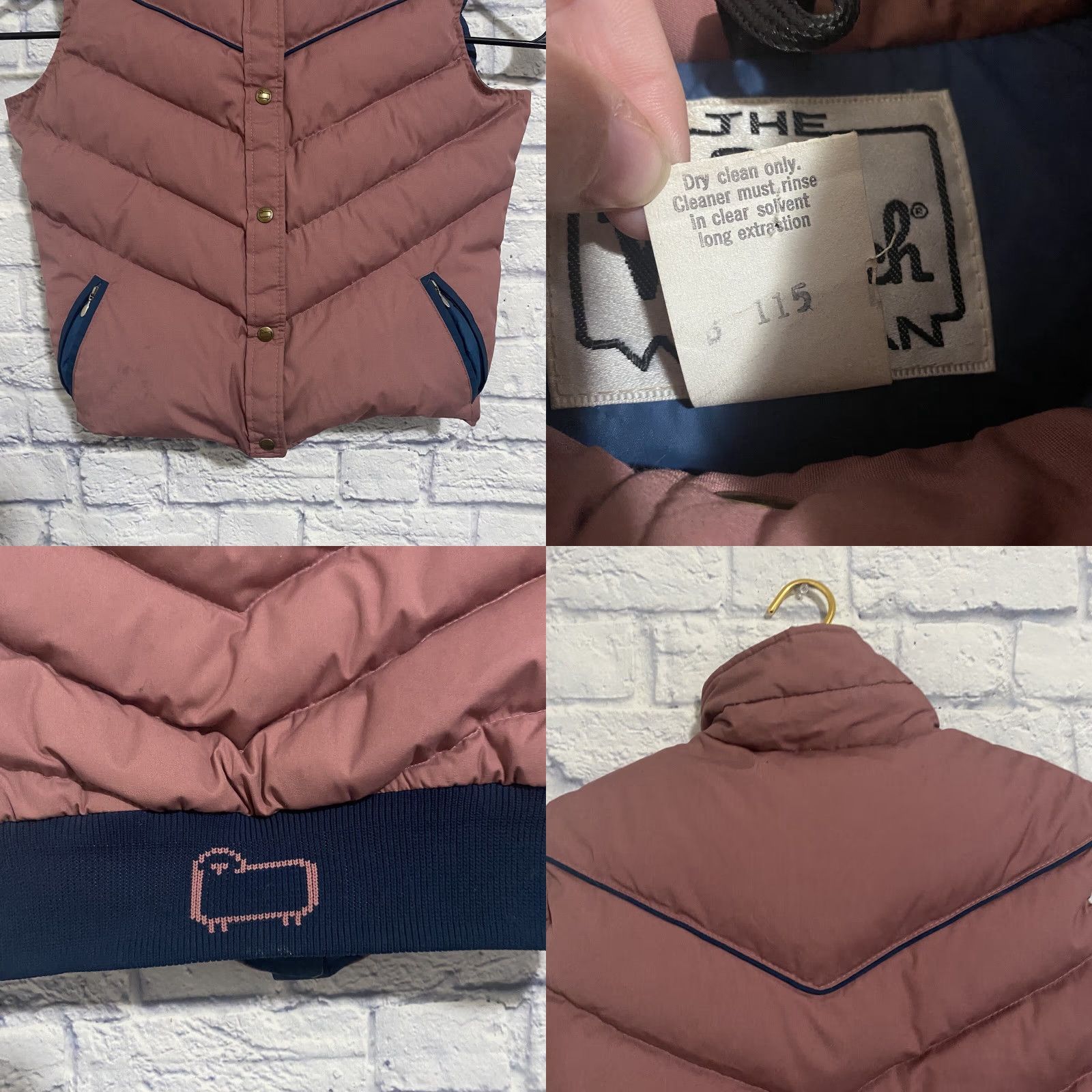 Vintage Woolrich Vest Puffer Down USA Women's Mauve L Large Knit Polyester/Cotton Vintage 80s Made in USA Goose Down Vest Womens Size L Size L / US 10 / IT 46 - 8 Thumbnail
