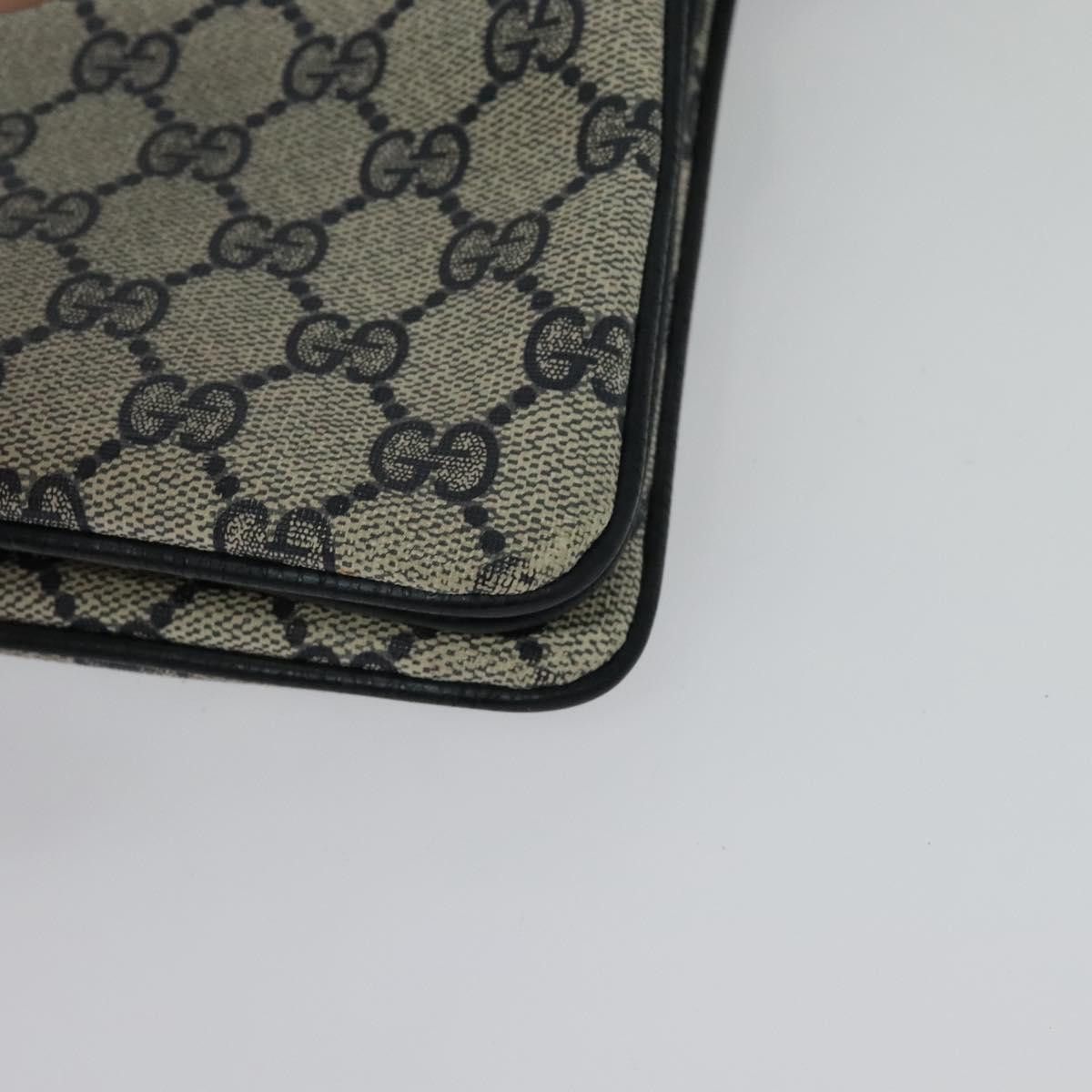 Gucci GUCCI GG Supreme Sherry Line Shoulder Bag Pvc Navy Gold 904 Size ONE SIZE - 13 Thumbnail