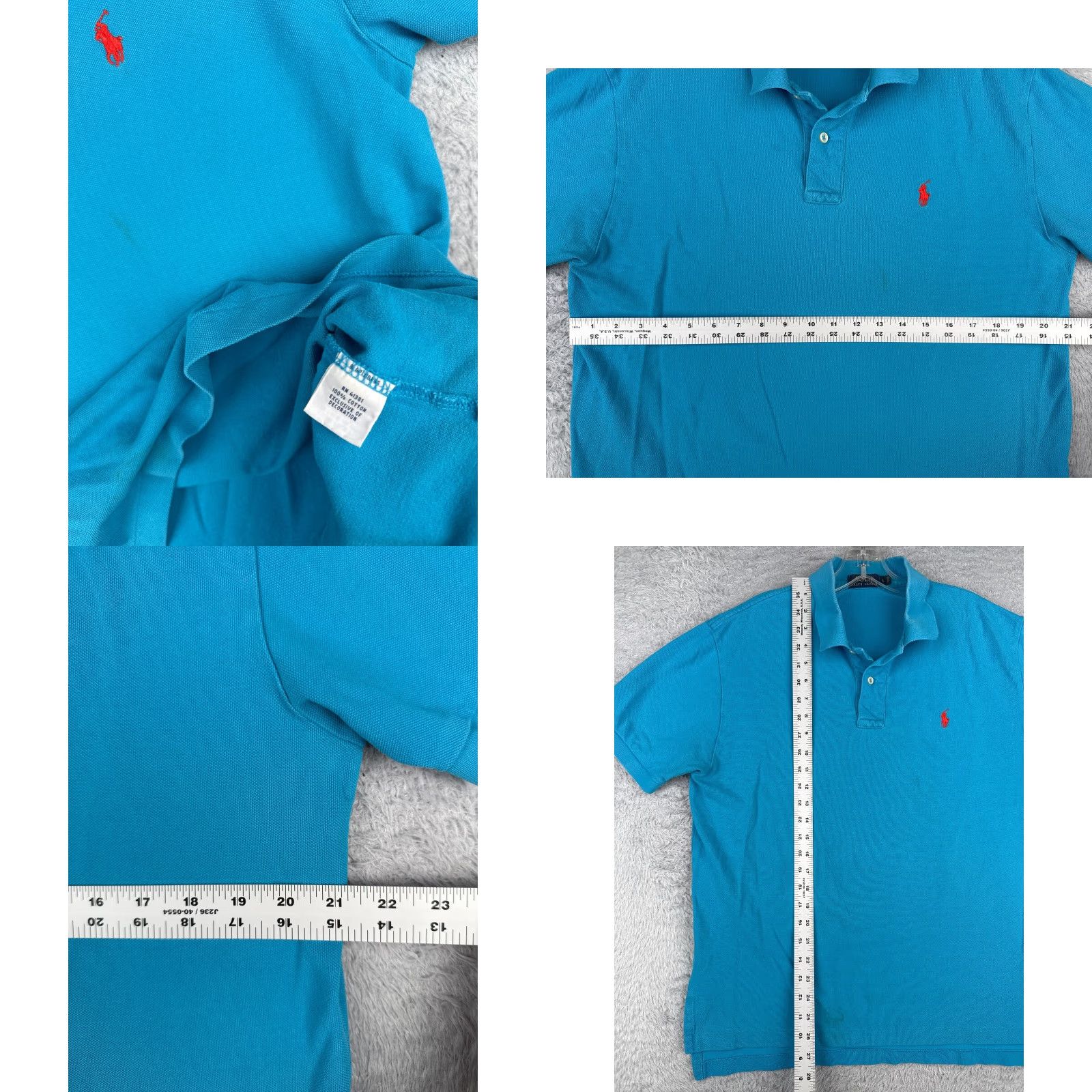 Ralph Lauren Polo Ralph Lauren Polo Shirt Men Large Blue 100% Cotton Short Sleeve Pony Size US L / EU 52-54 / 3 - 8 Thumbnail