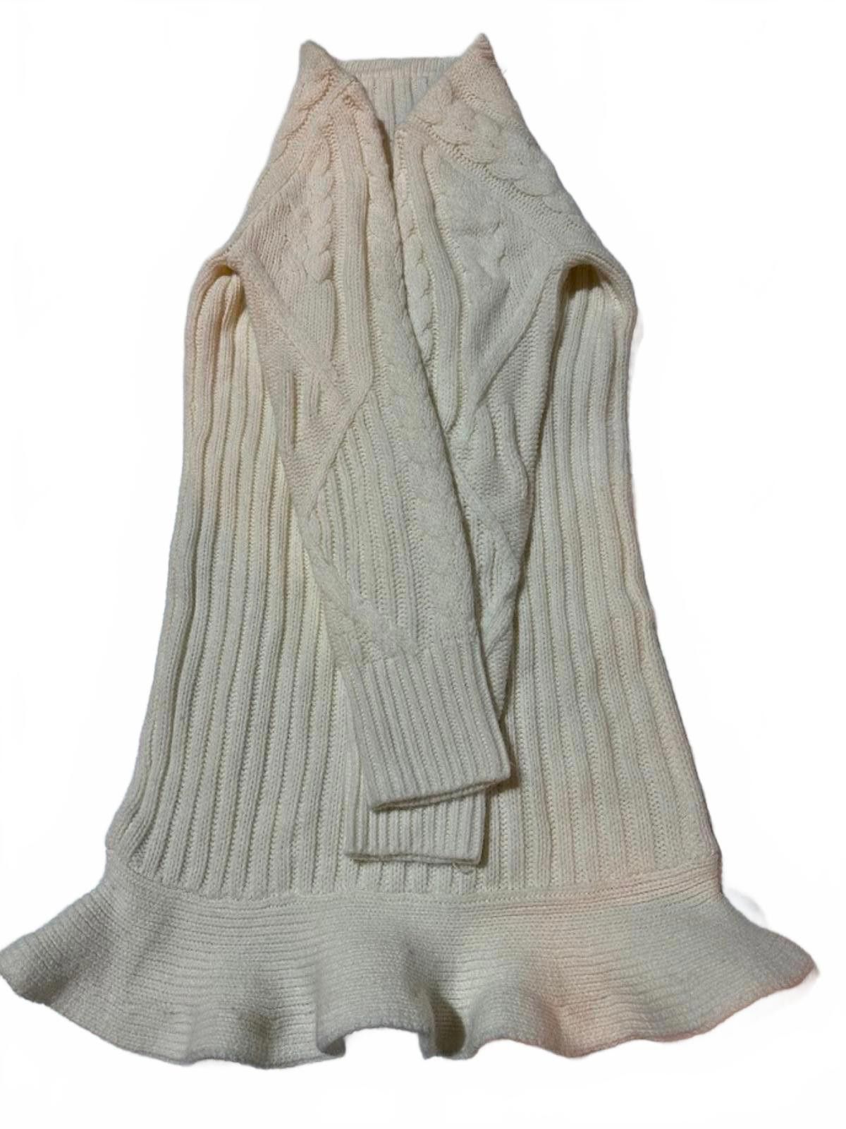 UNIF UNIF Cream Cable Knit Sweater Dress L Size L / US 10 / IT 46 - 3 Thumbnail