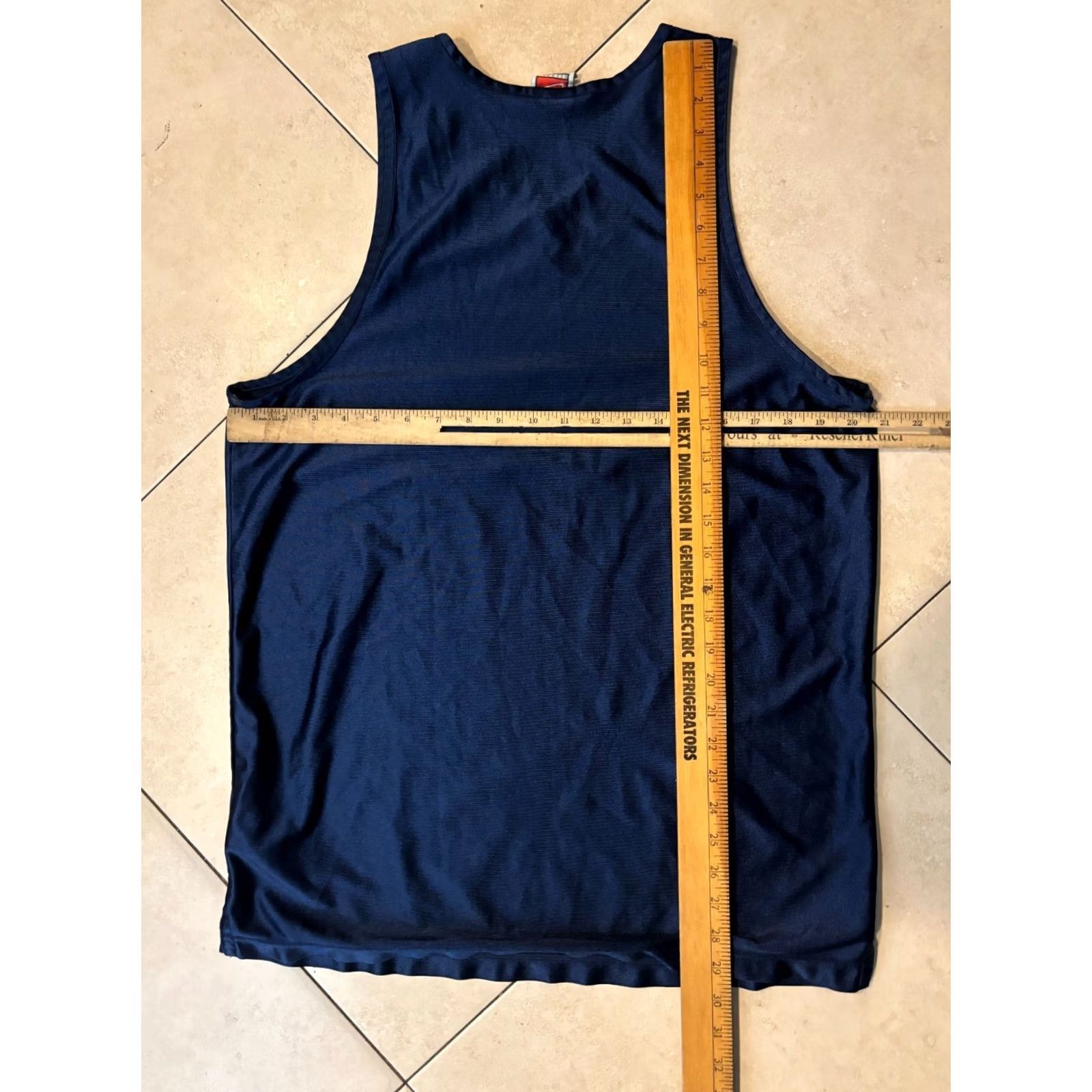 Nike VINTAGE Nike Blue Satin Dazzle Shimmer Jersey Tank Large USA 90’s Basketball Mens Size US L / EU 52-54 / 3 - 5 Thumbnail