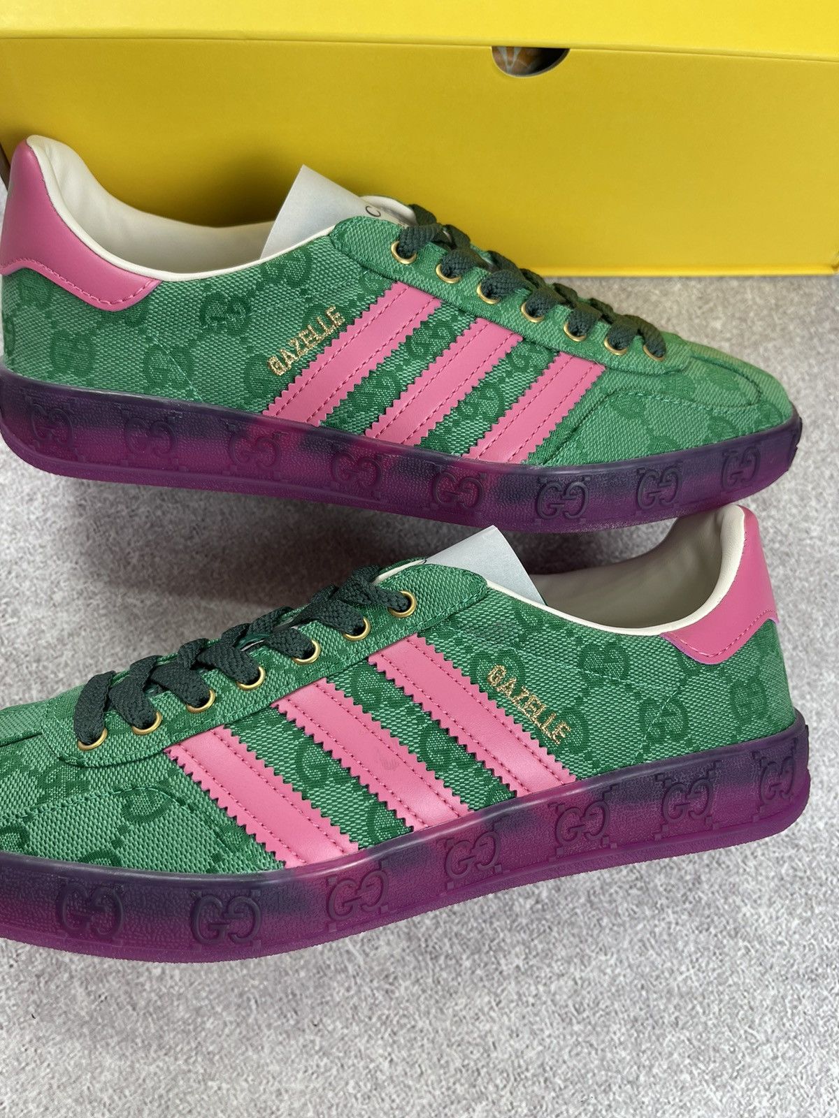 Gucci Adidas x Gucci Gazelle Green GG Monogram Sneakers Size 38 Size US 6.5 / IT 36.5 - 8 Thumbnail