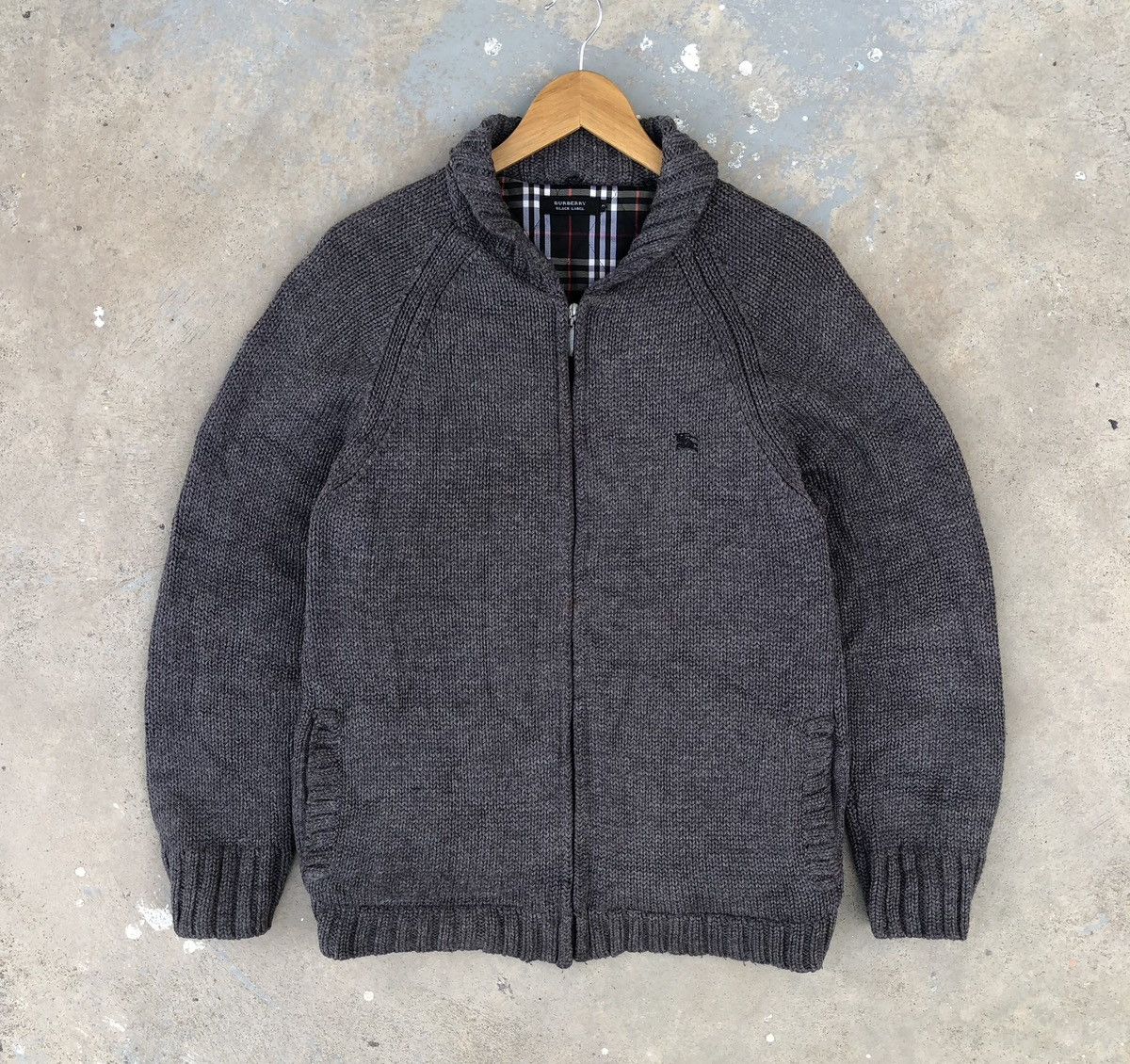 Burberry Burberry Black Label Knitted Lined Novacheck Wool Jacket Size US M / EU 48-50 / 2 - 5 Thumbnail