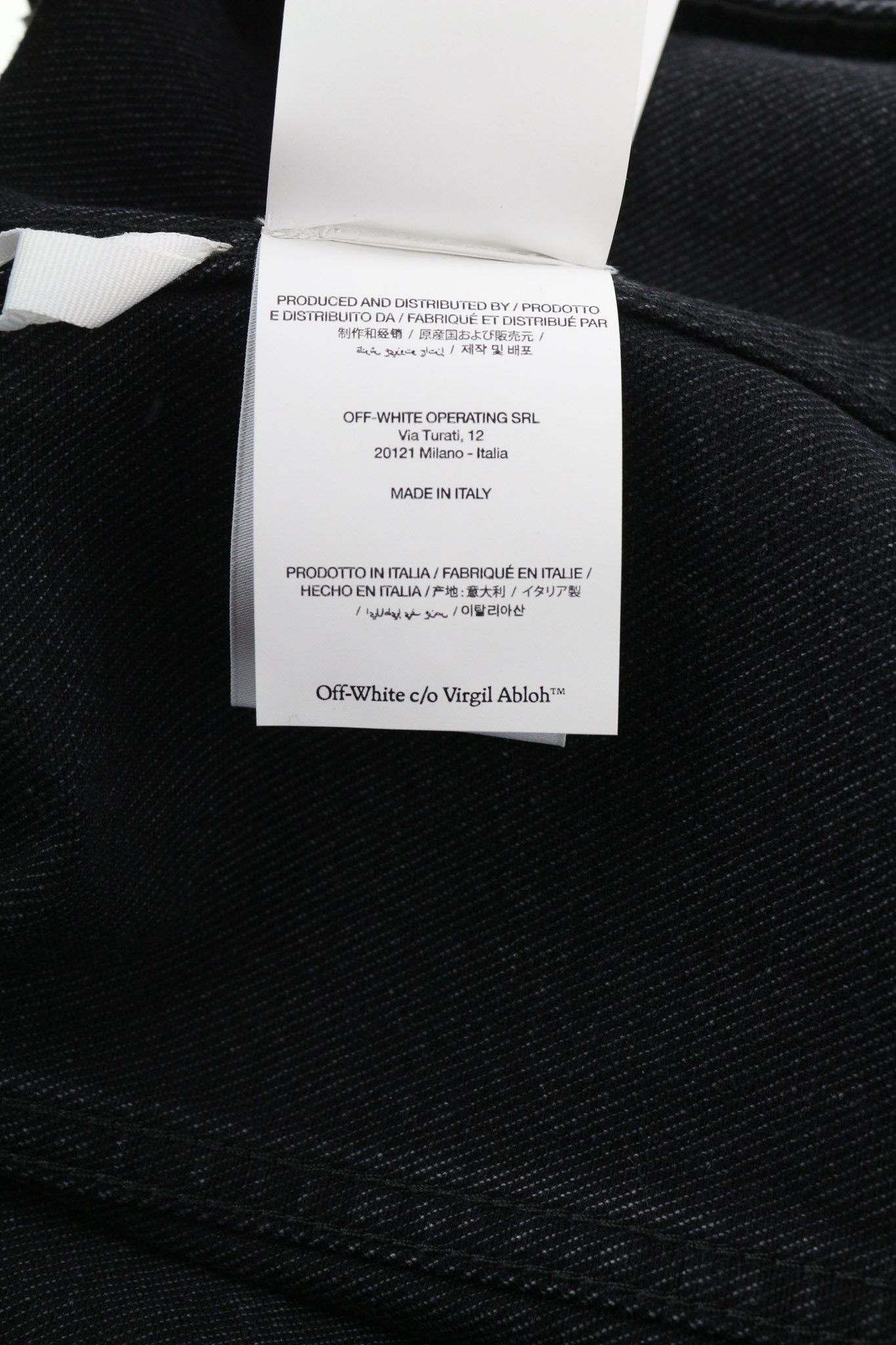 Off-White FOR EVER S Washed Black Zip Denim Long Sleeve 80305 Size US S / EU 44-46 / 1 - 9 Thumbnail