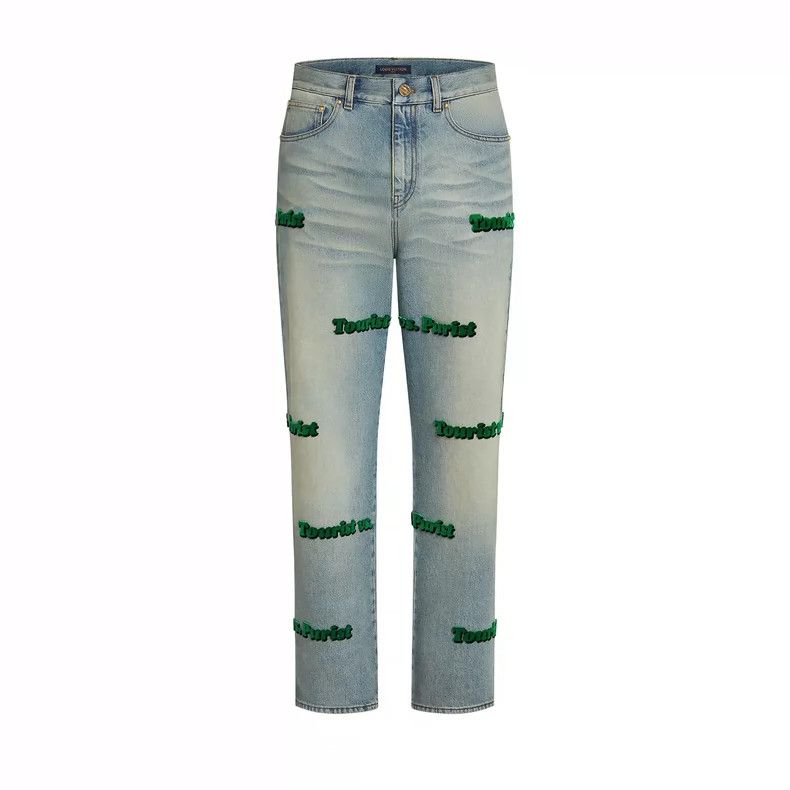Louis Vuitton Louis Vuitton Flocked old jeans Size US 33 - 1 Thumbnail