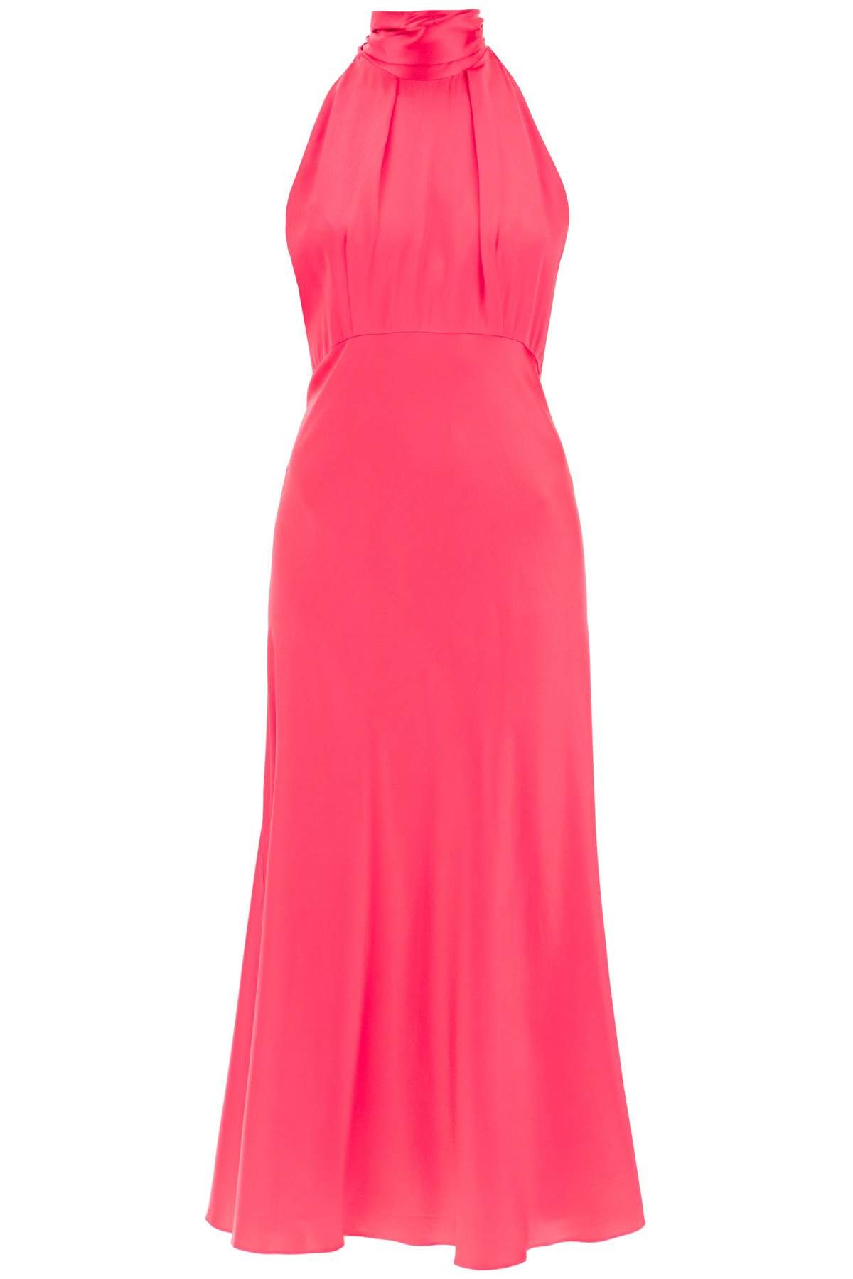 image of Saloni 'michelle' Satin Dress in Rosa, Women's (Size Small)