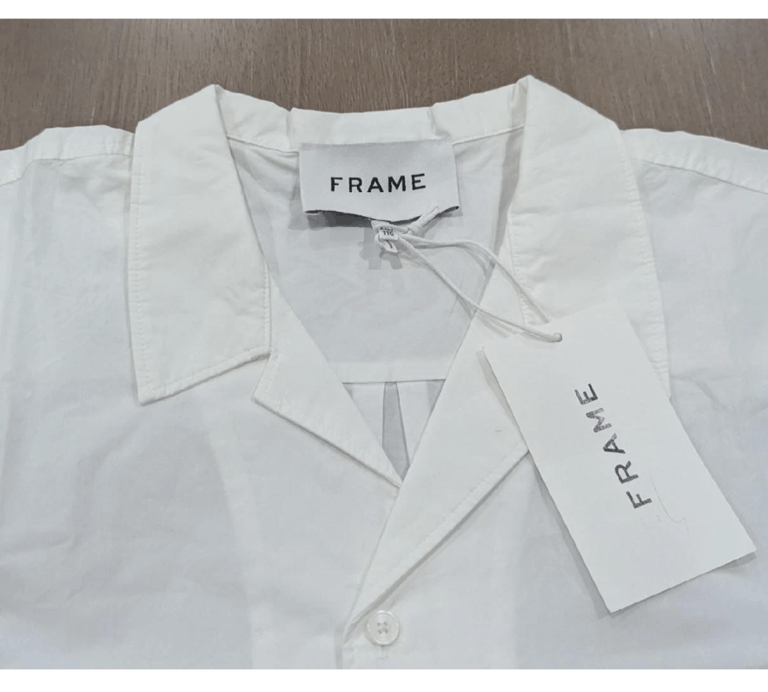 Frame FRAME Cotton SS Button Up Camp Shirt Milk US 2XL Size US XXL / EU 58 / 5 - 2 Thumbnail