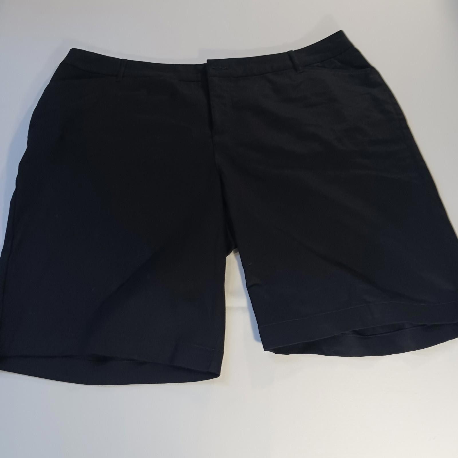 St. Johns Bay St John's Bay Womens Black Bermuda Shorts Size 24W (44×11.5) Size 42" / US 20 - 10 Thumbnail