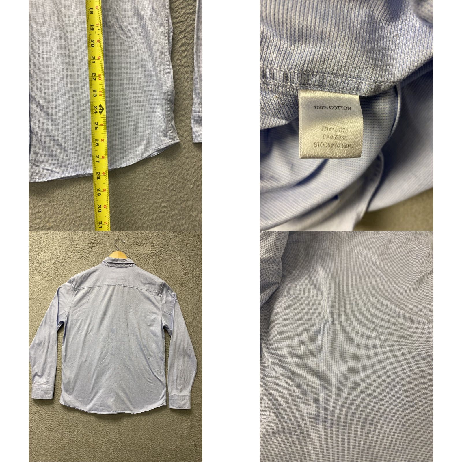 Johnston & Murphy VINTAGE Johnson & Murphy Button-Up Shirt Mens Large Blue Casual Western Outdoor Hiking Size US L / EU 52-54 / 3 - 8 Thumbnail