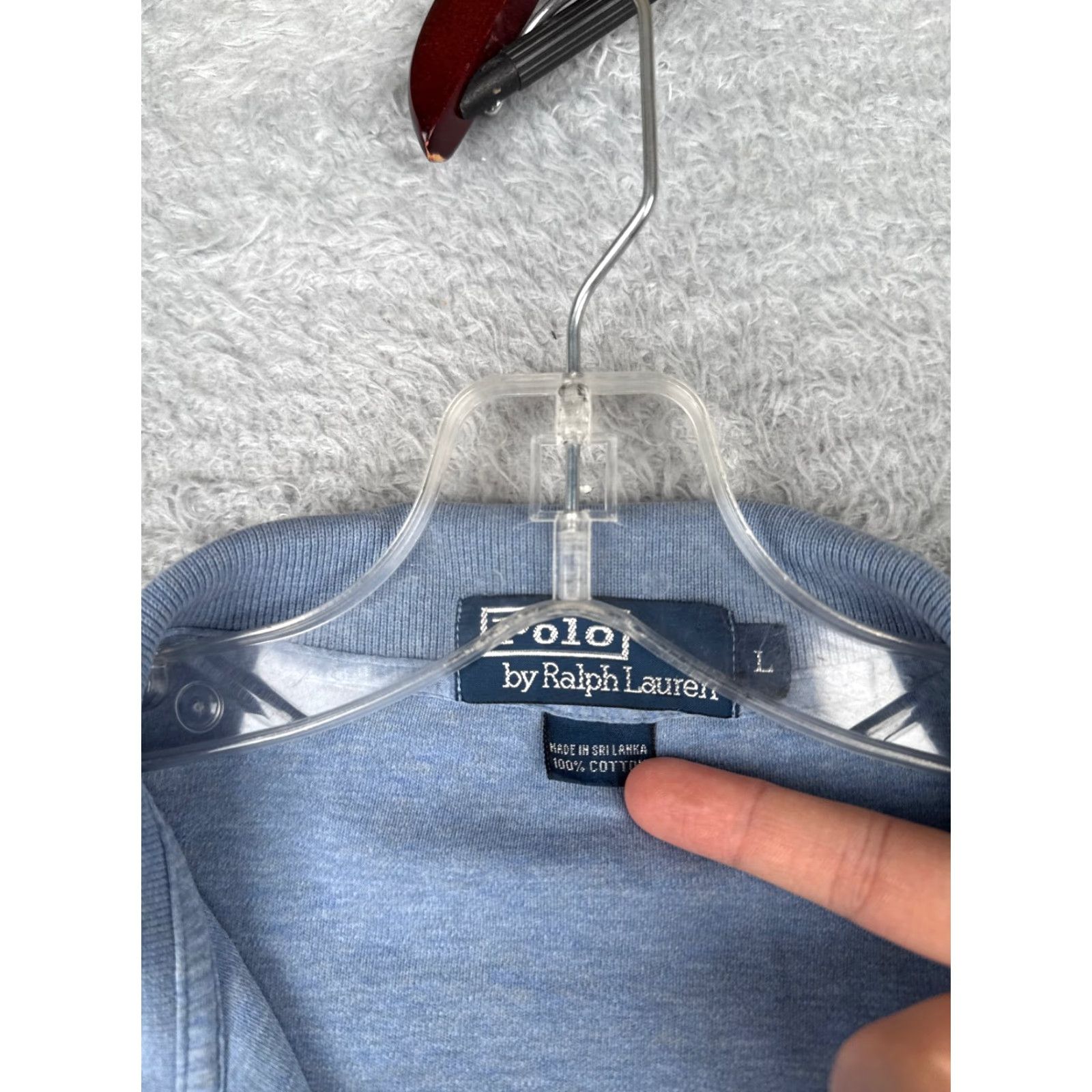 Ralph Lauren VINTAGE Ralph Lauren Polo Shirt Men L Blue 100% Cotton Jersey Wear, Casual, Travel, Workwear, Golf, Outdoors, Driving, Walking Mens Size US L / EU 52-54 / 3 - 7 Thumbnail