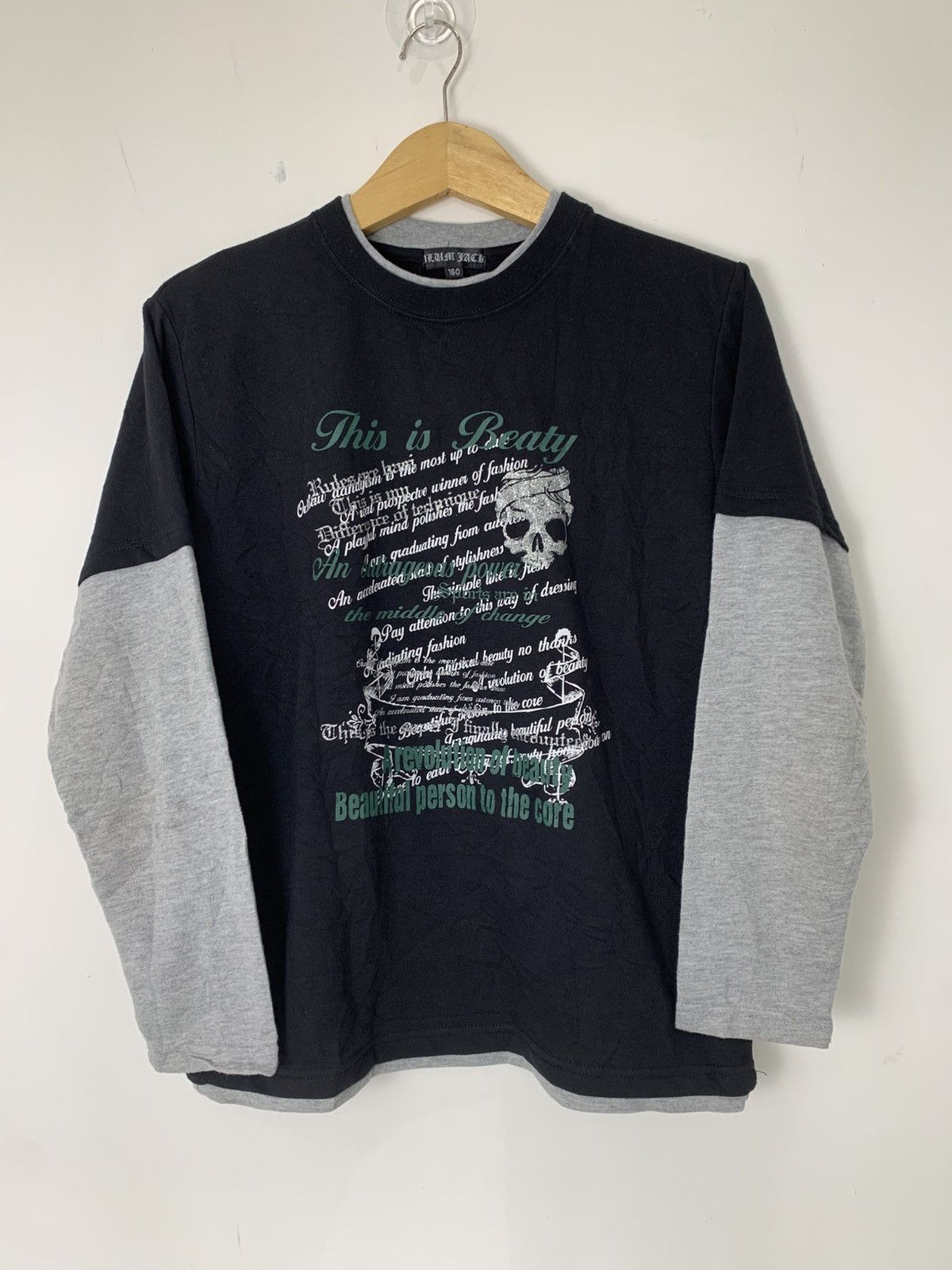 Japanese Brand y2k double layer longsleeve poem japan Size US S / EU 44-46 / 1 - 3 Thumbnail
