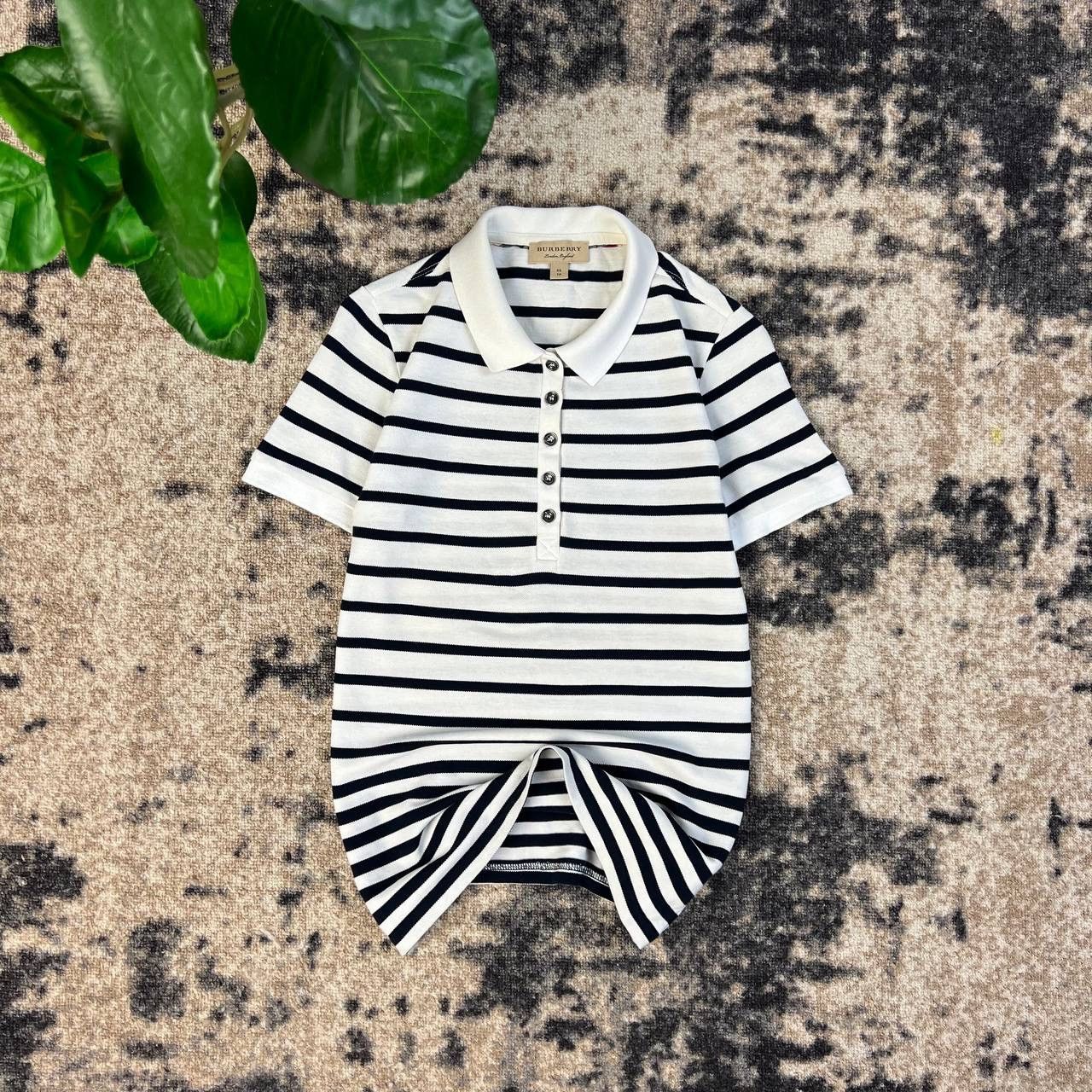 Burberry Burberry Luxury Striped Polo T-Shirt Streetwear Style Size XS / US 0-2 / IT 36-38 - 1 Thumbnail