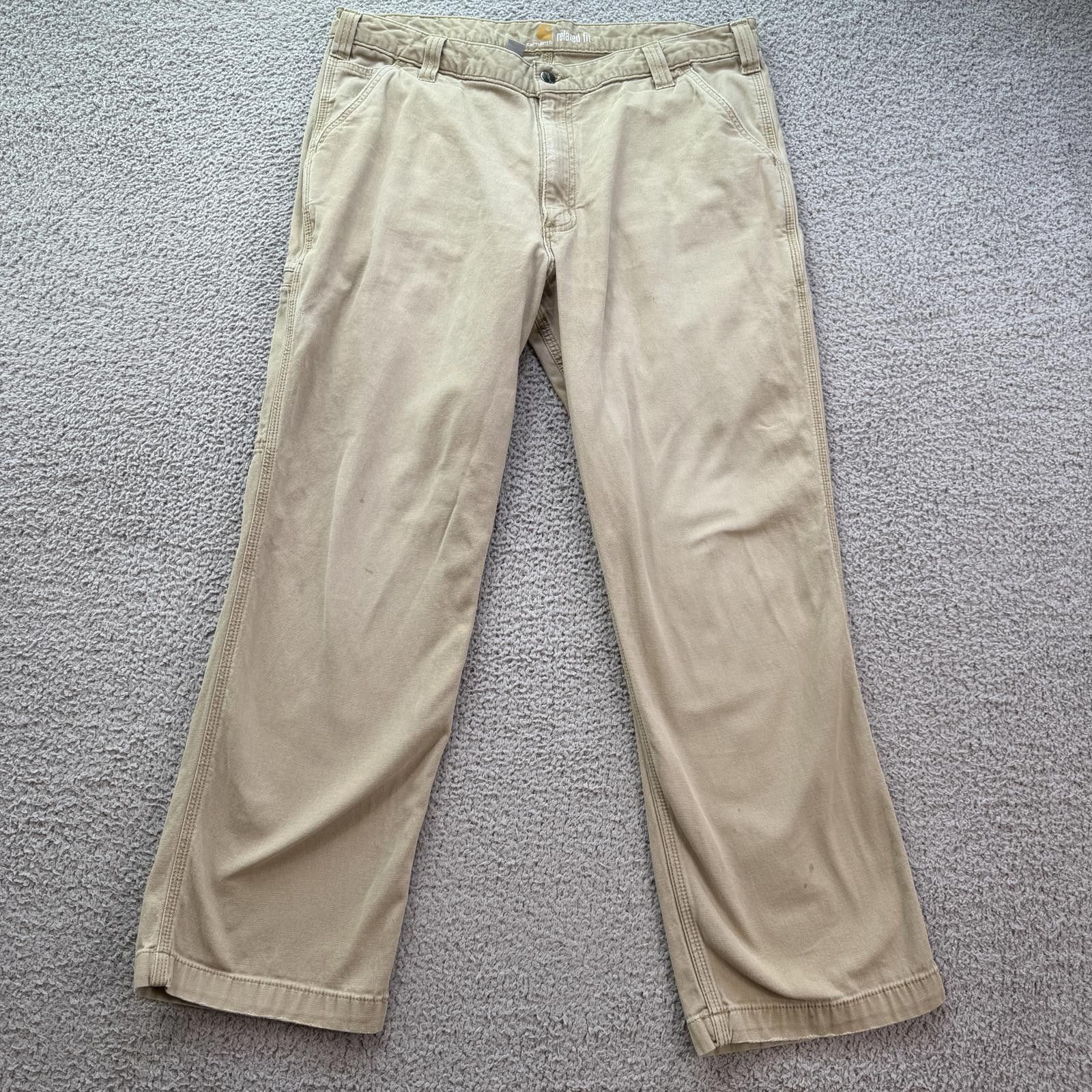 Carhartt Carhartt Relaxed Fit Work Pants Mens 38x30 Khaki Utility Size US 38 / EU 54 - 1 Thumbnail