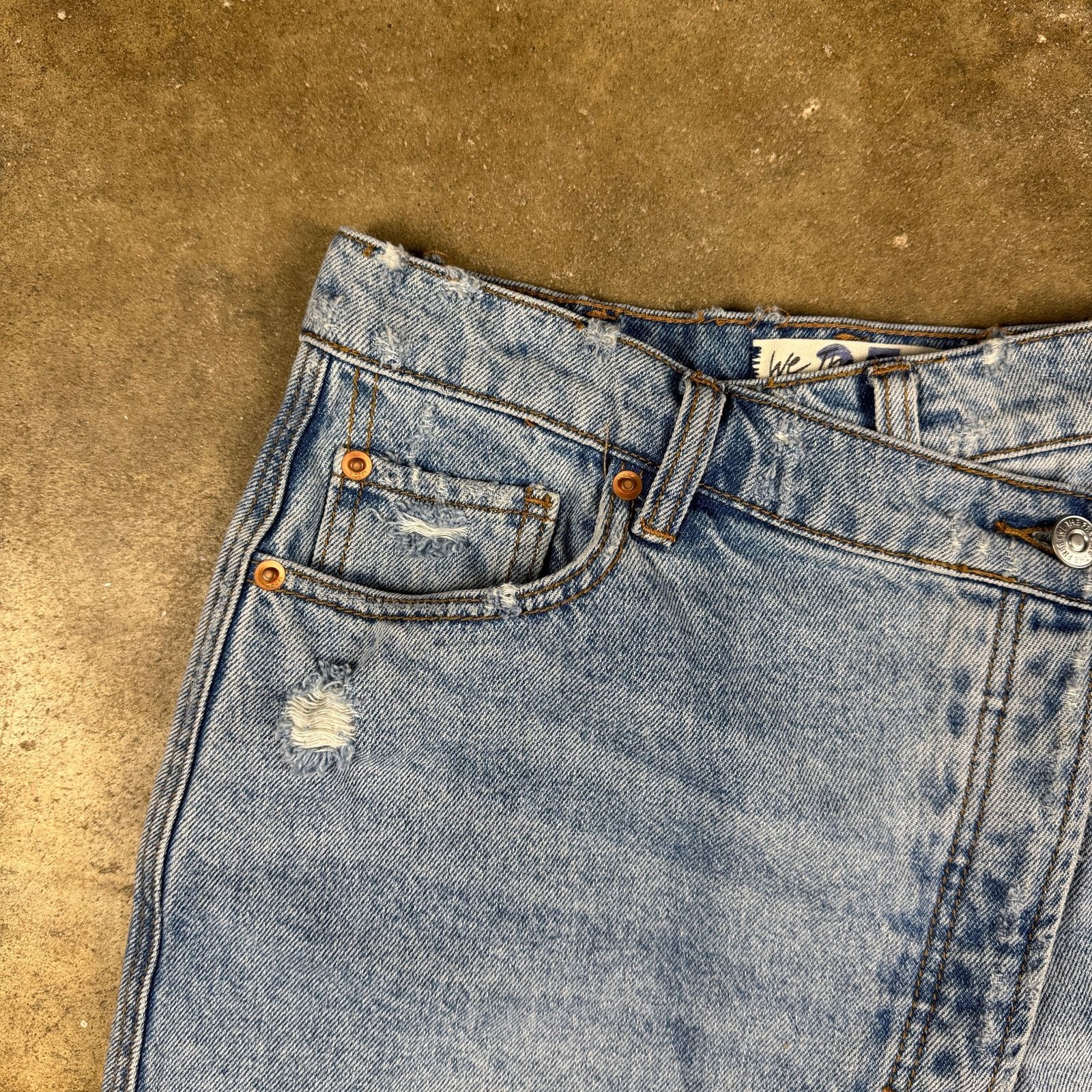 Free People Free People Parker Wrap Mini Skirt Women’s 25 Distressed Size 25" / US 0 / IT 36 - 2 Thumbnail