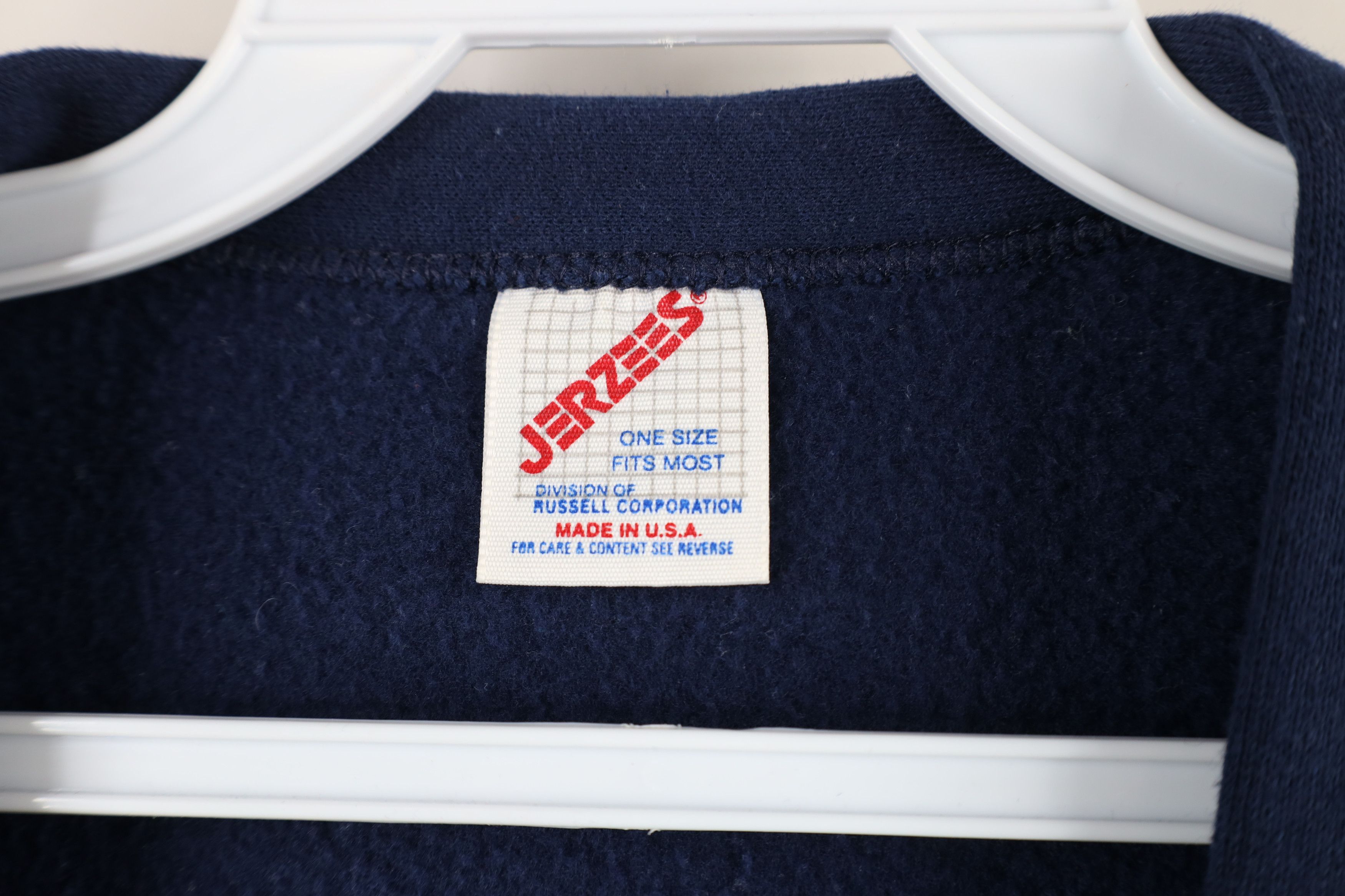 Vintage Vintage 90s Streetwear Cardigan Sweatshirt Navy Blue USA Size ONE SIZE - 7 Thumbnail