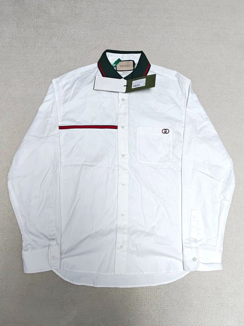Gucci Gucci SS22 Striped Long Sleeve Shirt-dmc Size US L / EU 52-54 / 3 - 1 Thumbnail