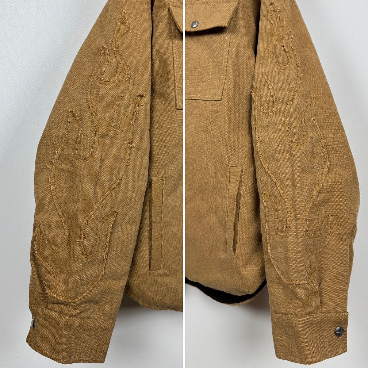 Rhude Rhude Flame Hooded Work Jacket Size US XL / EU 56 / 4 - 20 Thumbnail