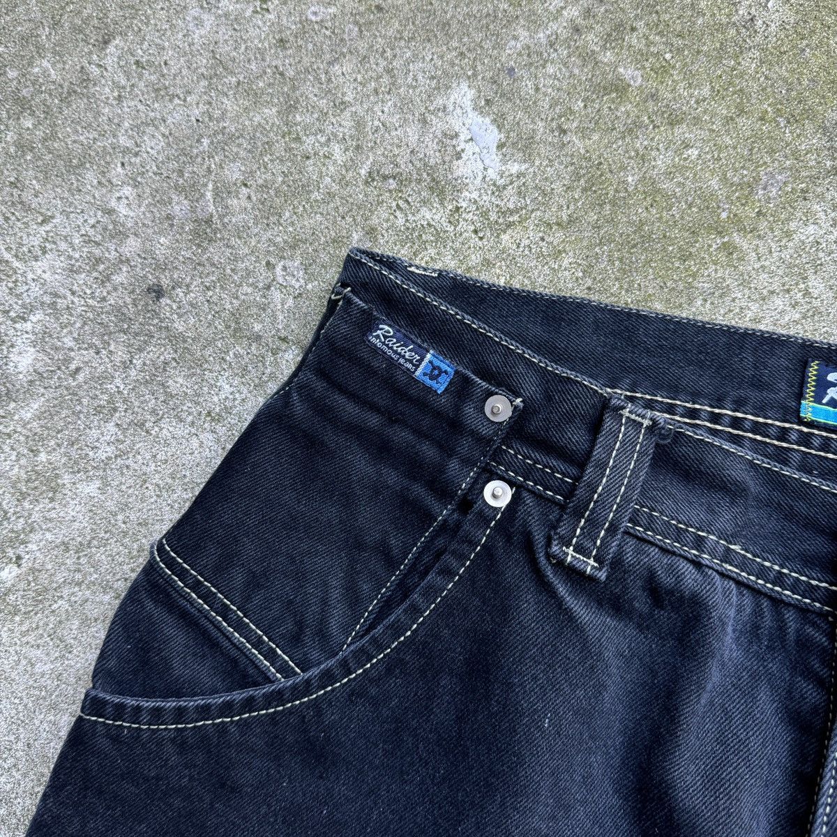 Vintage Y2K Baggy Faded Thrashed Wide Leg Skater Jeans ERD Grunge Size US 32 / EU 48 - 5 Thumbnail