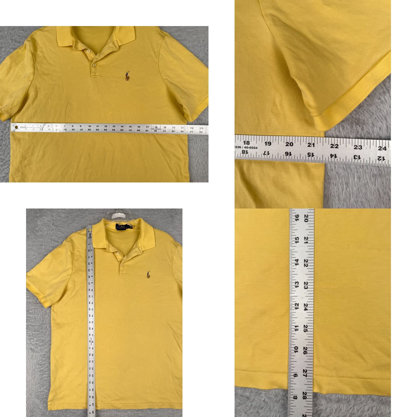Ralph Lauren Ralph Lauren Polo Shirt Mens Large Yellow 100% Cotton Jersey Slim Fit Short Sleeve Polo Shirt Mens Yellow Ralph Lauren Jersey Size US L / EU 52-54 / 3 - 8 Thumbnail