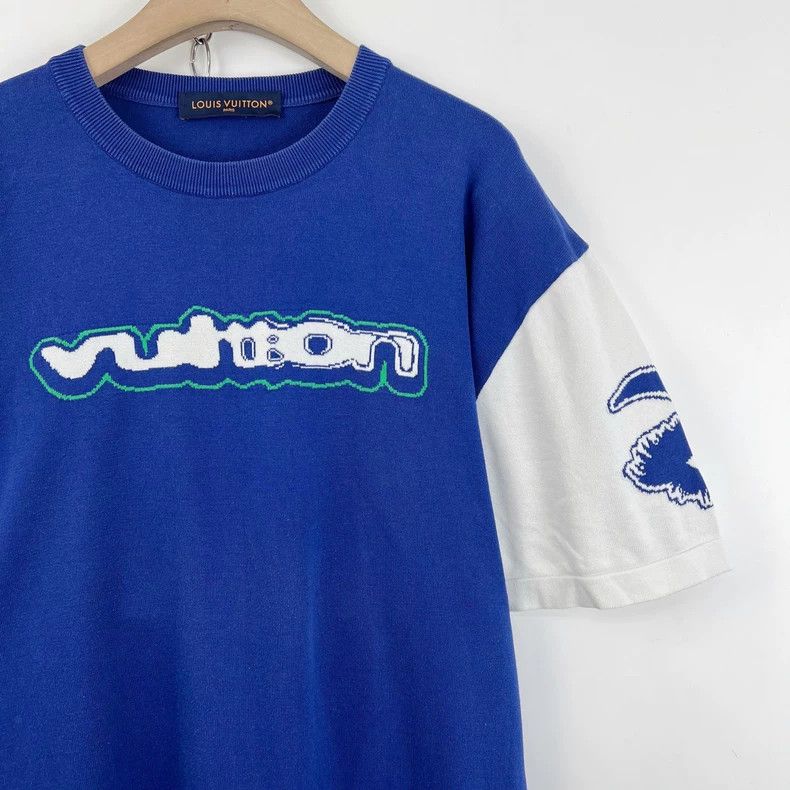Other Louis Vuitton 1854 White and Blue Knit Short Sleeve Size US XXL / EU 58 / 5 - 4 Thumbnail