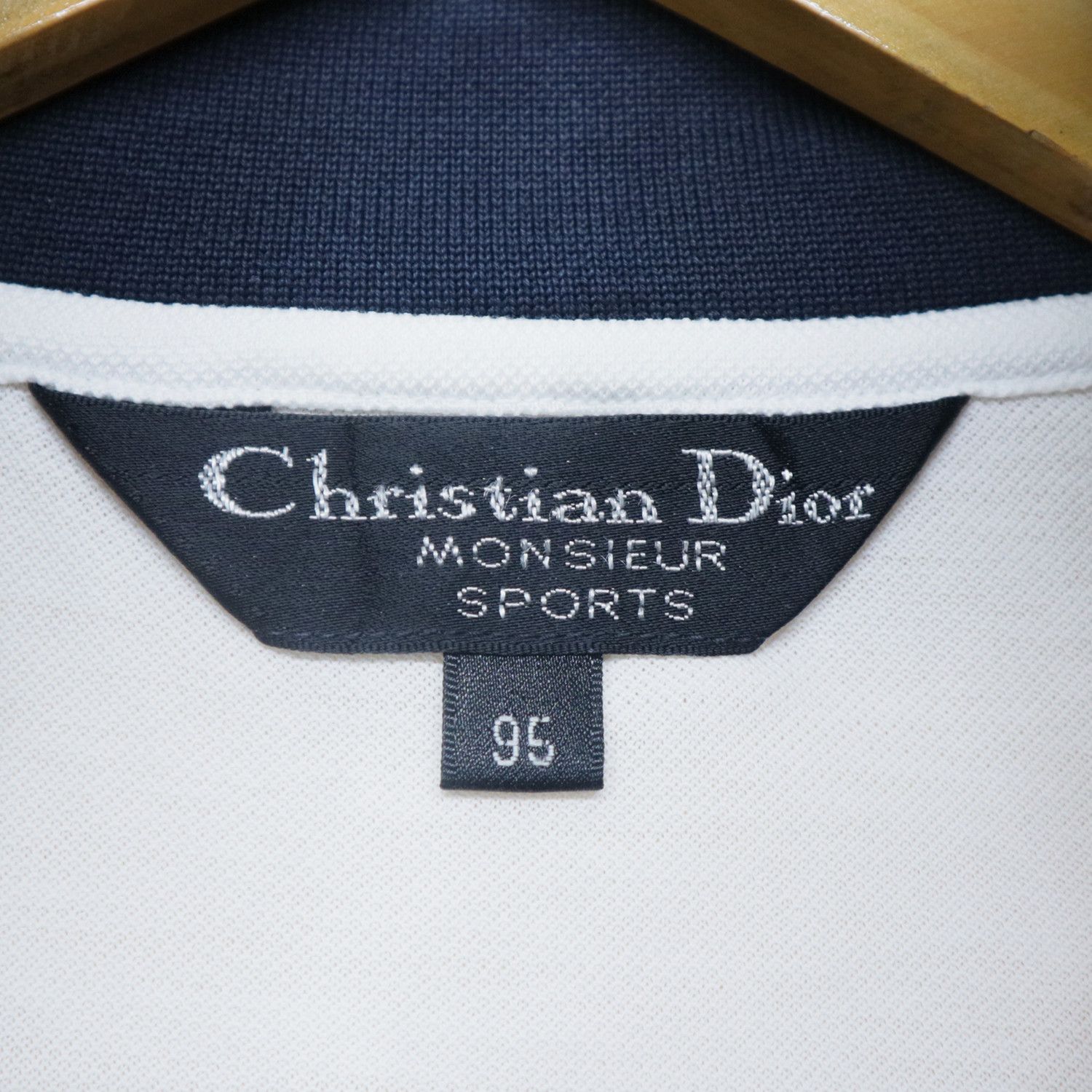 CHRISTIAN DIOR Mini Logo Embroidered Polo Shirt Long Sleeve