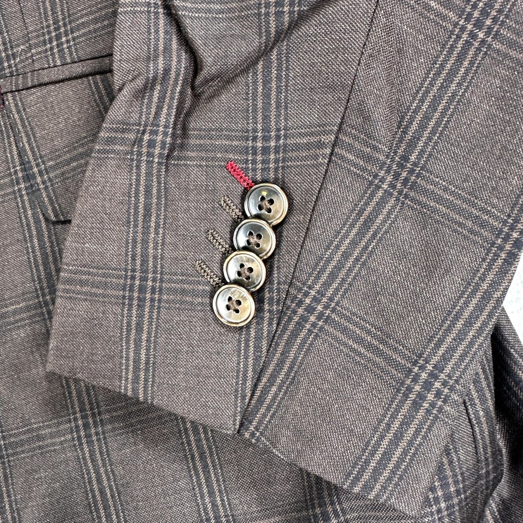 Robert Graham Robert Graham Sport Coat Mens 42 Brown Plaid Wool Two Button Blazer Lined Size 42R - 2 Thumbnail