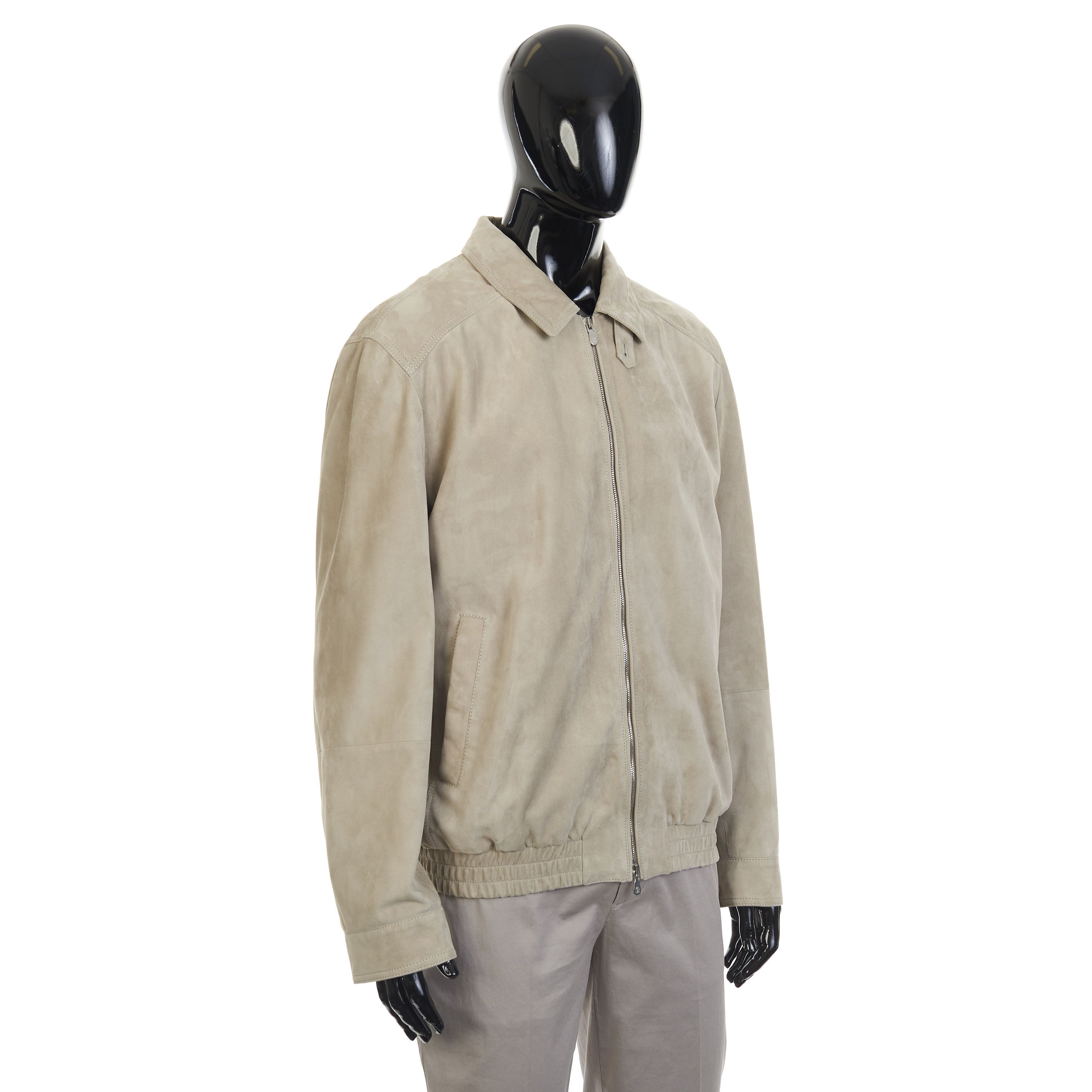 Brunello Cucinelli Khaki Velvety Suede Jacket Size US M / EU 48-50 / 2 - 8 Thumbnail