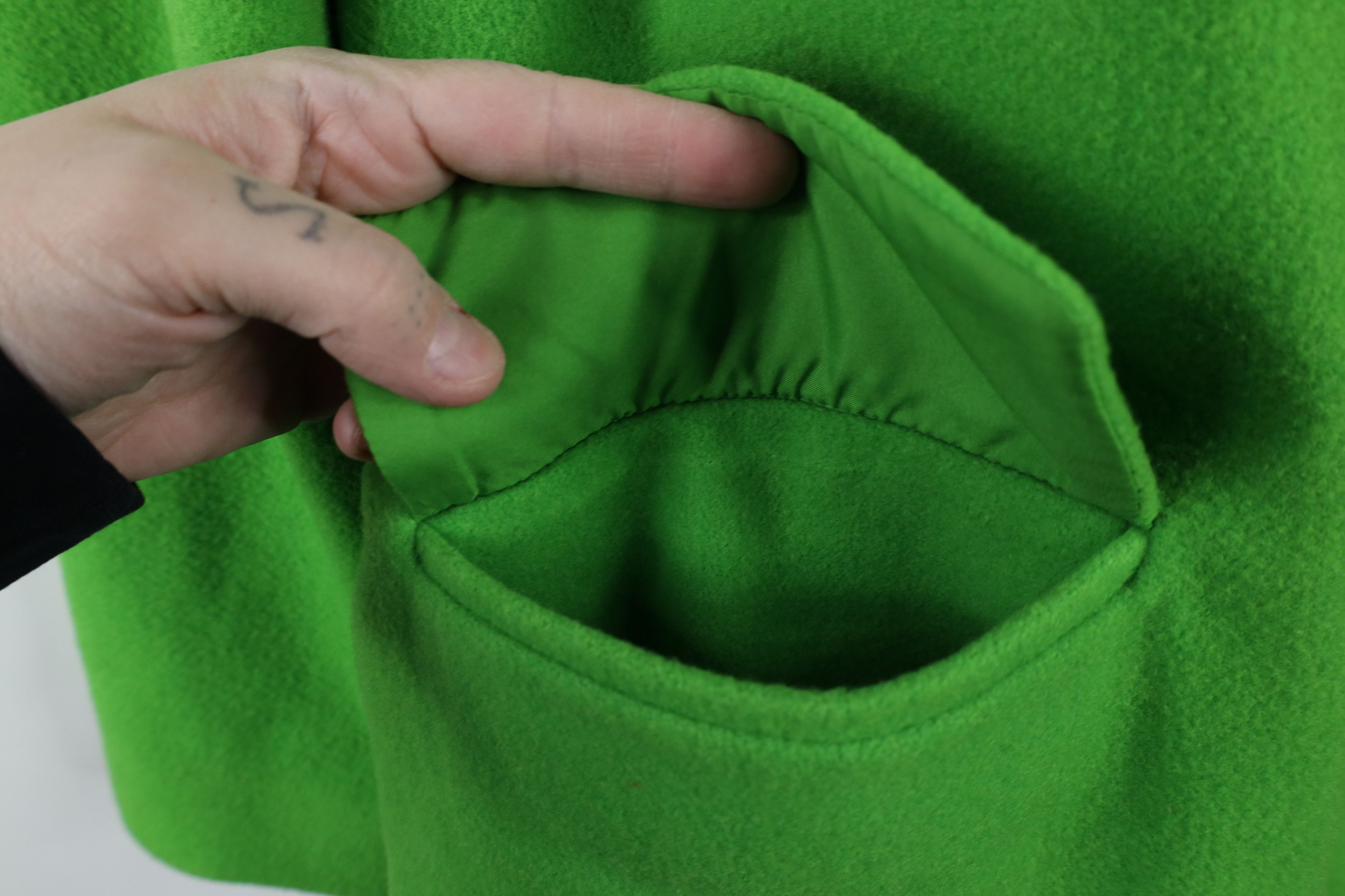 Vintage Vintage 90s Streetwear Wool Full Zip Bomber Jacket Lime Size L / US 10 / IT 46 - 6 Thumbnail