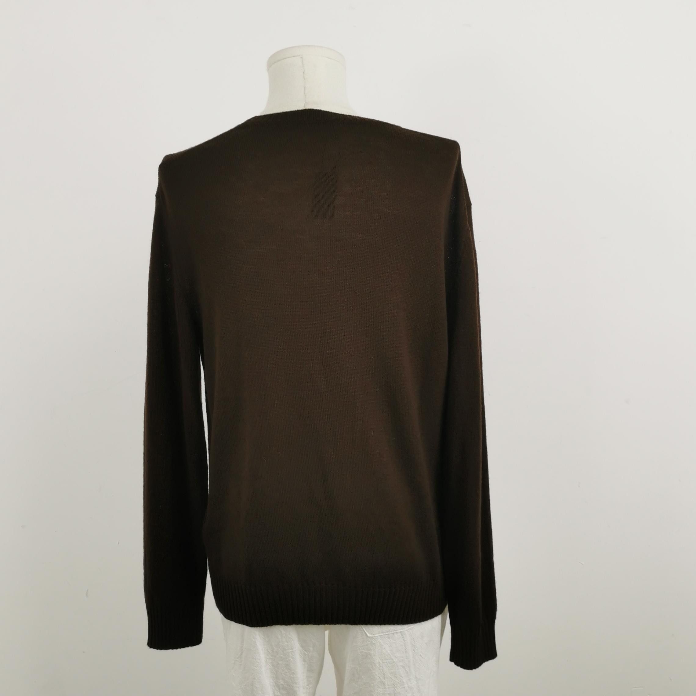 Jil Sander JIL SANDER JIL SANDER Wool Solid Color Round Neck Sweater Size US L / EU 52-54 / 3 - 2 Thumbnail
