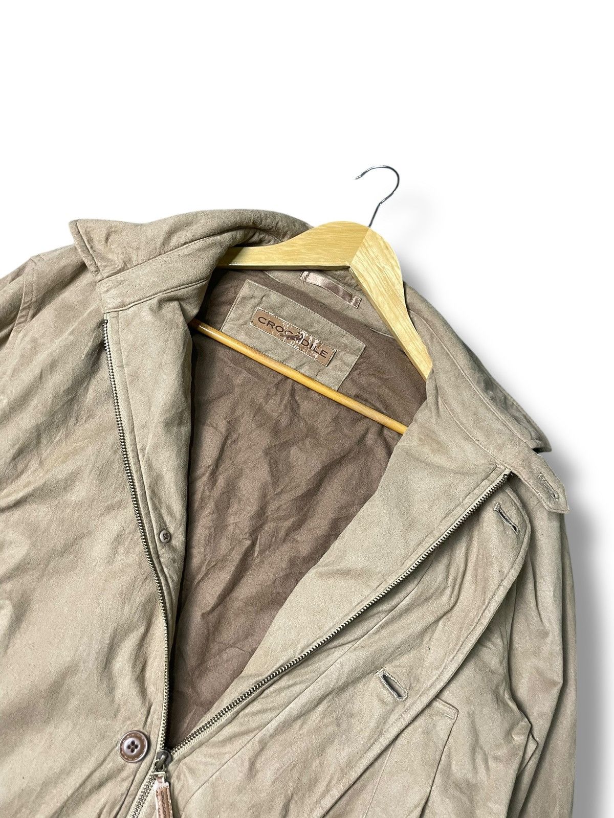 Japanese Brand × Vintage Vintage CROCODILE Leather Suede Jacket (81) Size US M / EU 48-50 / 2 - 8 Thumbnail