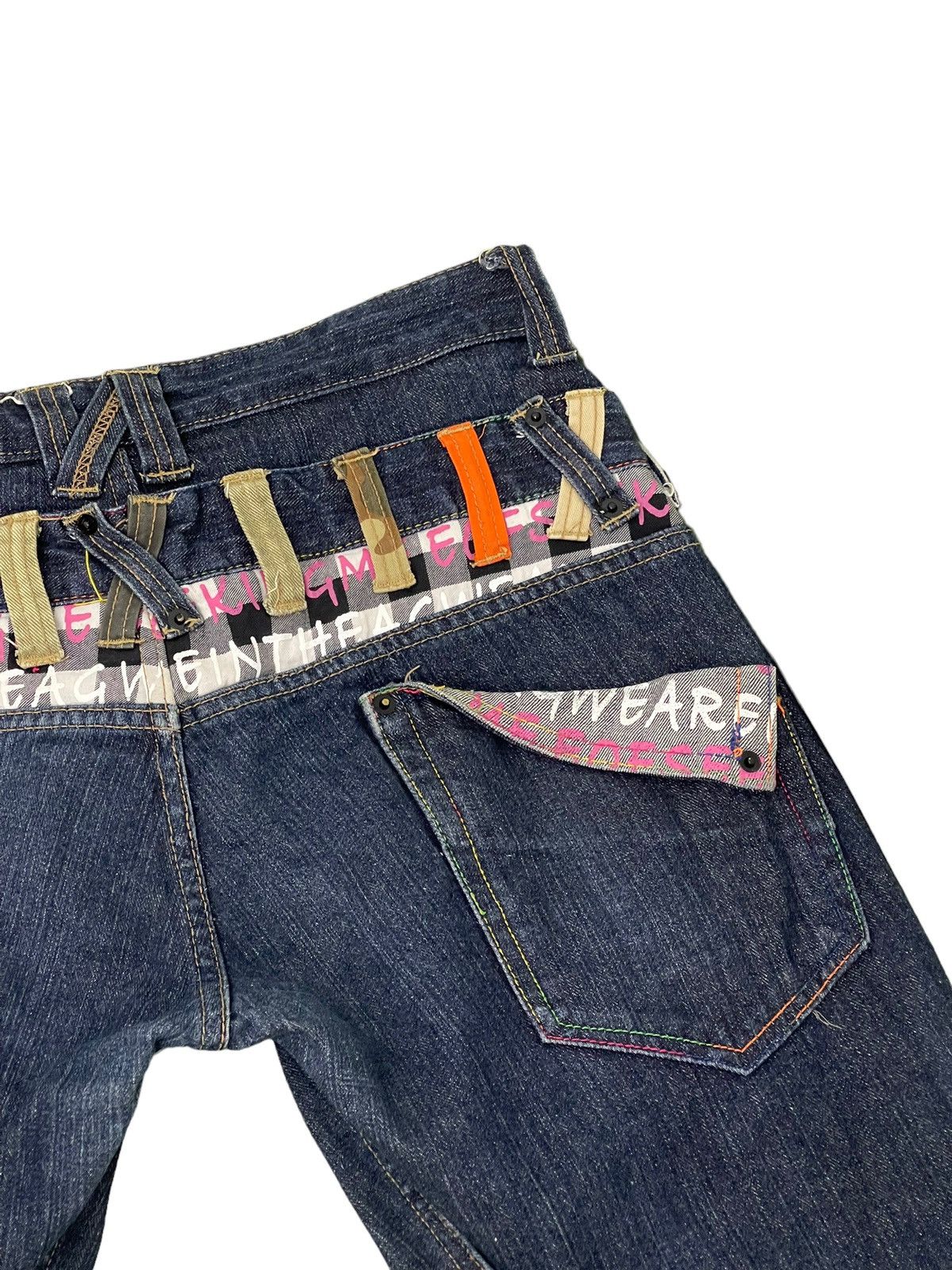Japanese Brand Double Waist Jeans Memory Special Slim Leg 8🟦2 Size US 32 / EU 48 - 8 Thumbnail