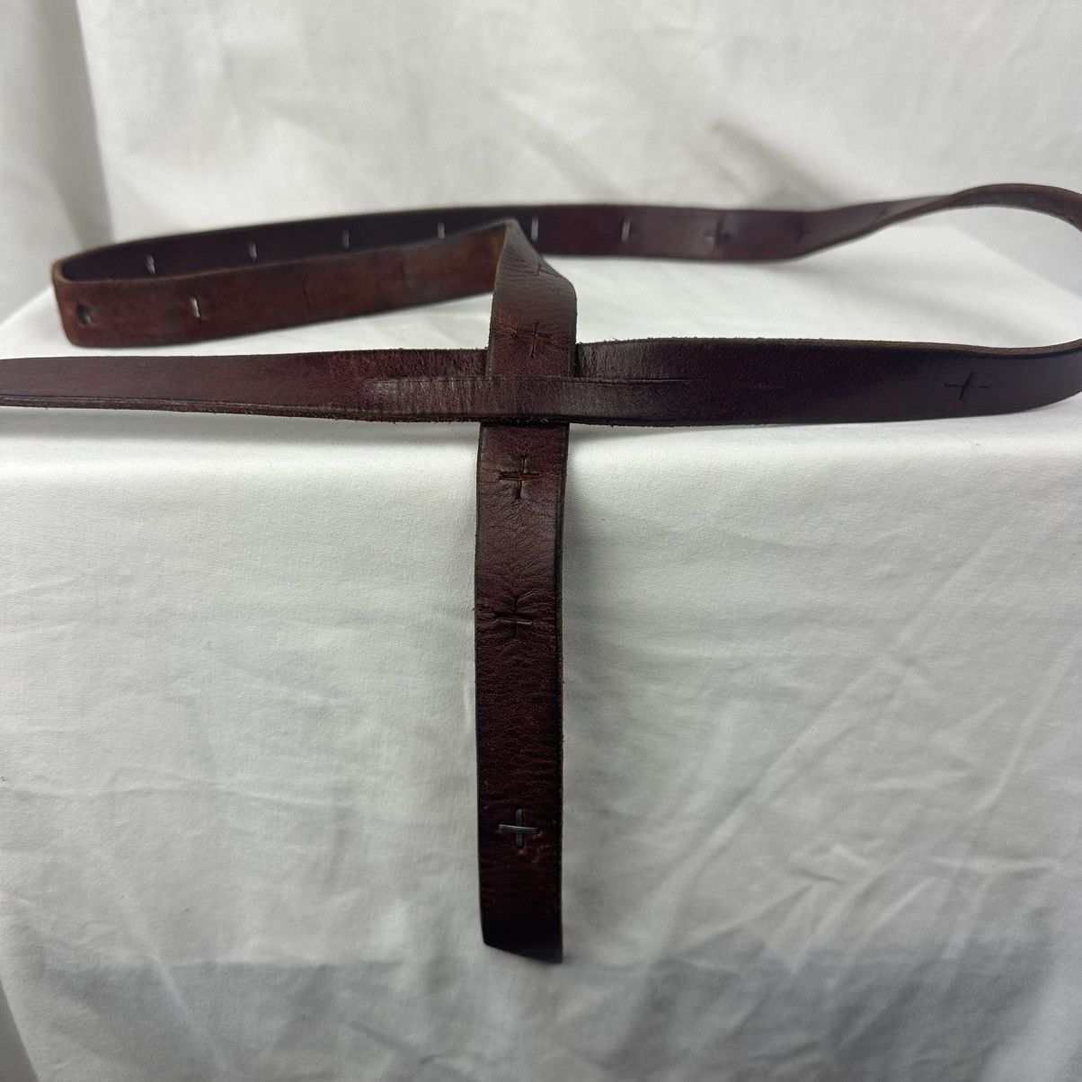 Ma+ MA+ Maurizio Amadei Long Leather Belt Cross Size ONE SIZE - 13 Thumbnail