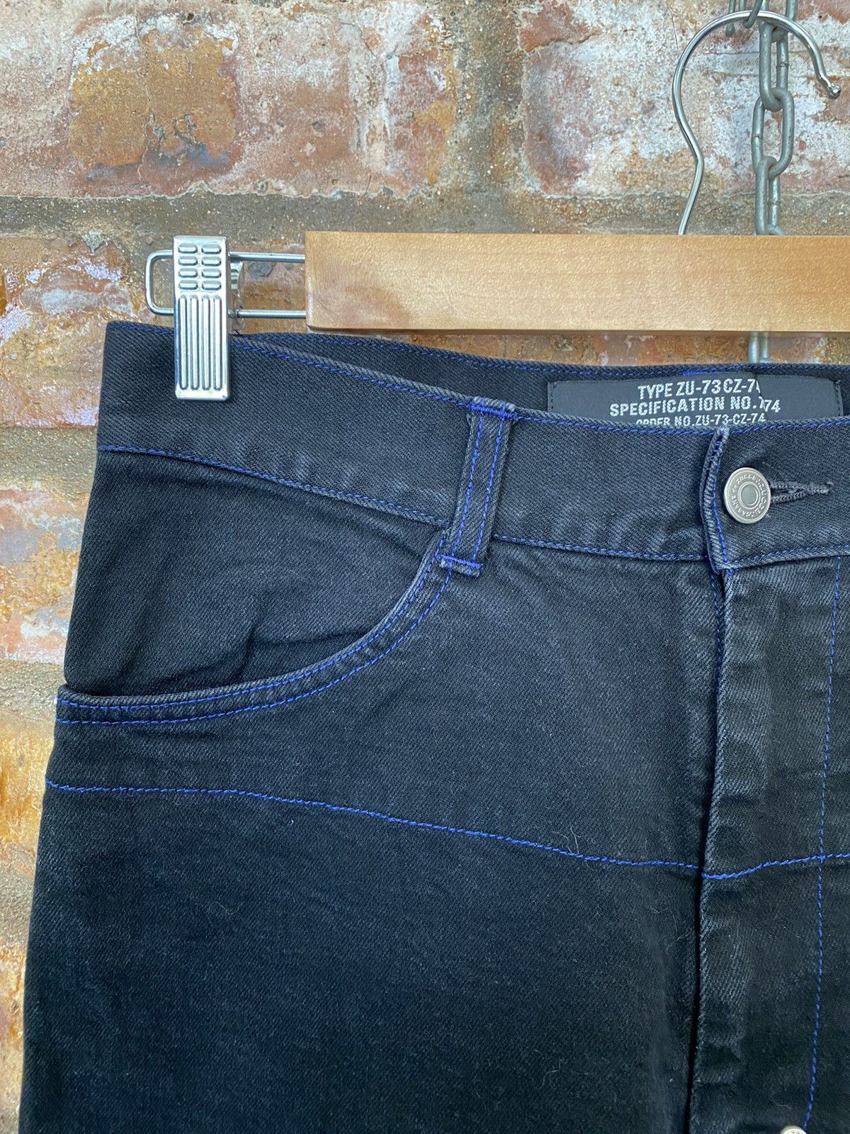 CABANE de ZUCCa × Issey Miyake × Japanese Brand Zucca by Issey Miyake Bucket Back blue stitch drop crotch Size US 28 / EU 44 - 6 Thumbnail