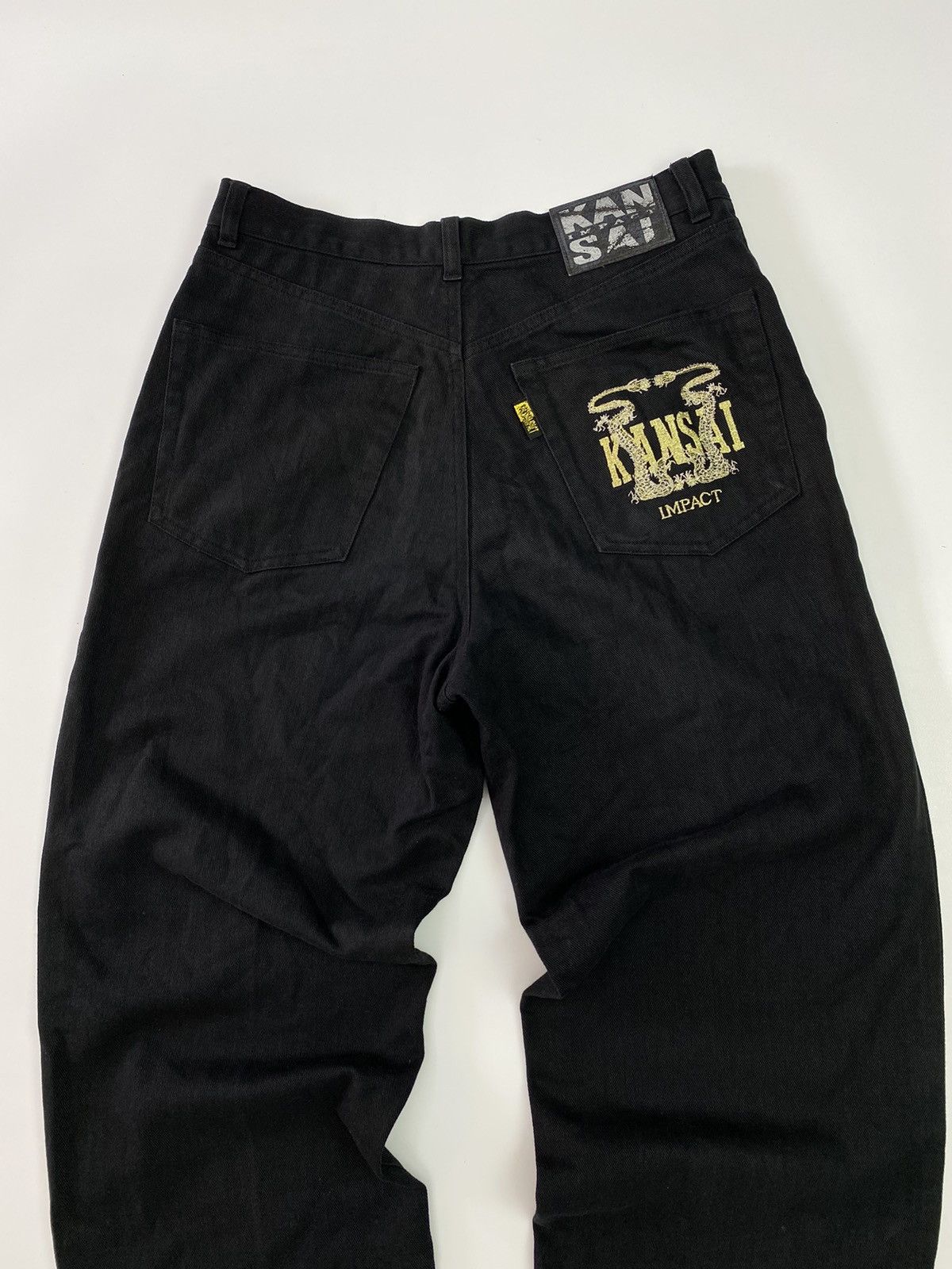 Japanese Brand × Kansai Yamamoto × Yohji Yamamoto kansai impact baggy jeans black Size US 30 / EU 46 - 6 Thumbnail