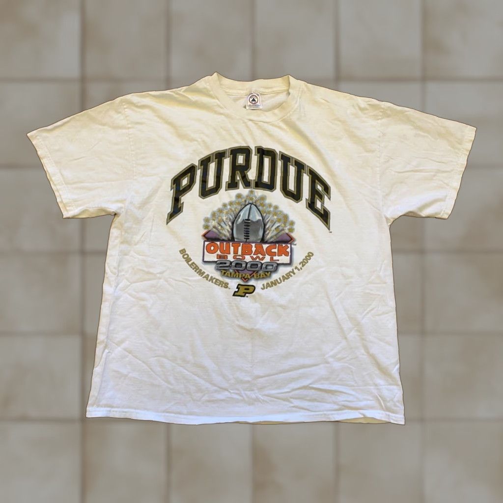 Jansport VINTAGE 2000s Outback Bowl Purdue Boilermakers S/S T-Shirt XL White Nike? Size US XL / EU 56 / 4 - 1 Thumbnail