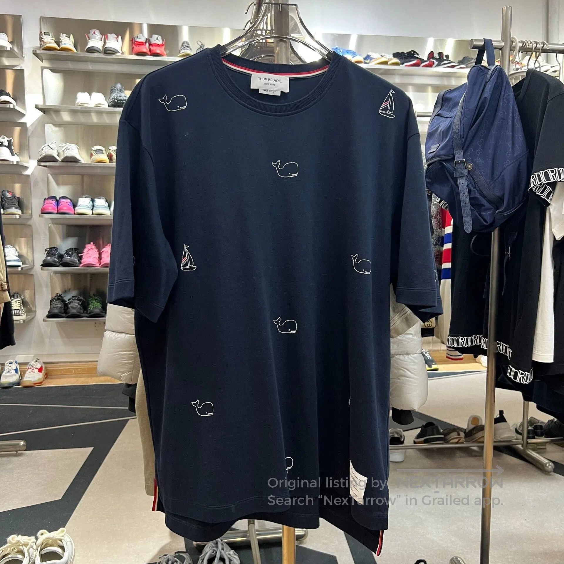 Thom Browne Thom Browne Whale Print Embroidery T. Size US XXL / EU 58 / 5 - 1 Thumbnail