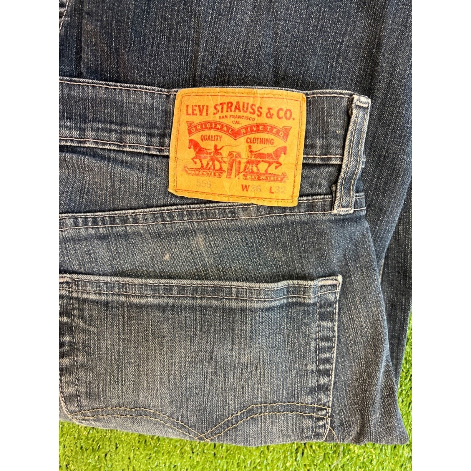 Levi's Levis 559 Jeans Mens 36x32 Blue Relaxed Fit Denim Size US 36 / EU 52 - 5 Thumbnail