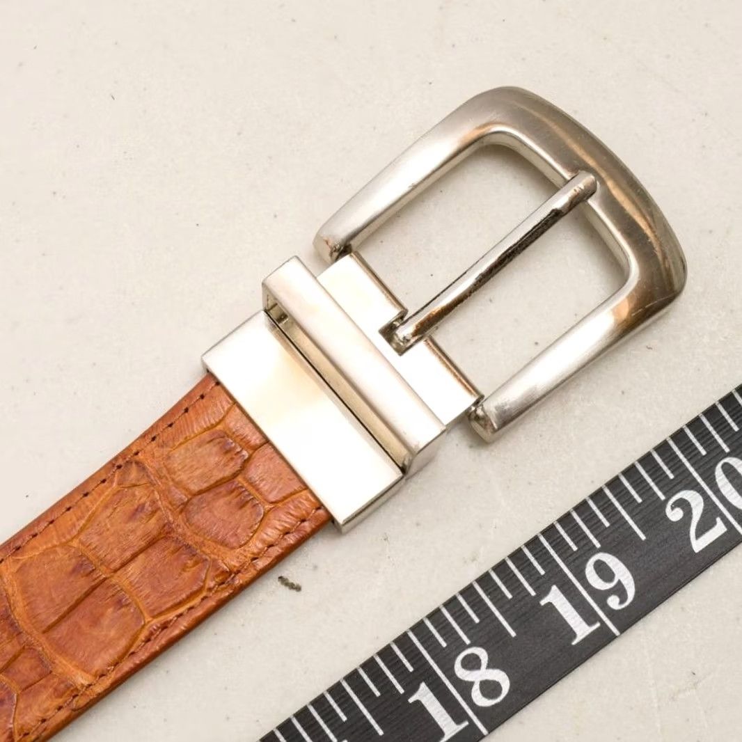 Skin VINTAGE Luxury Reptile Leather Skin Men's Belt Size 40 - 2 Thumbnail