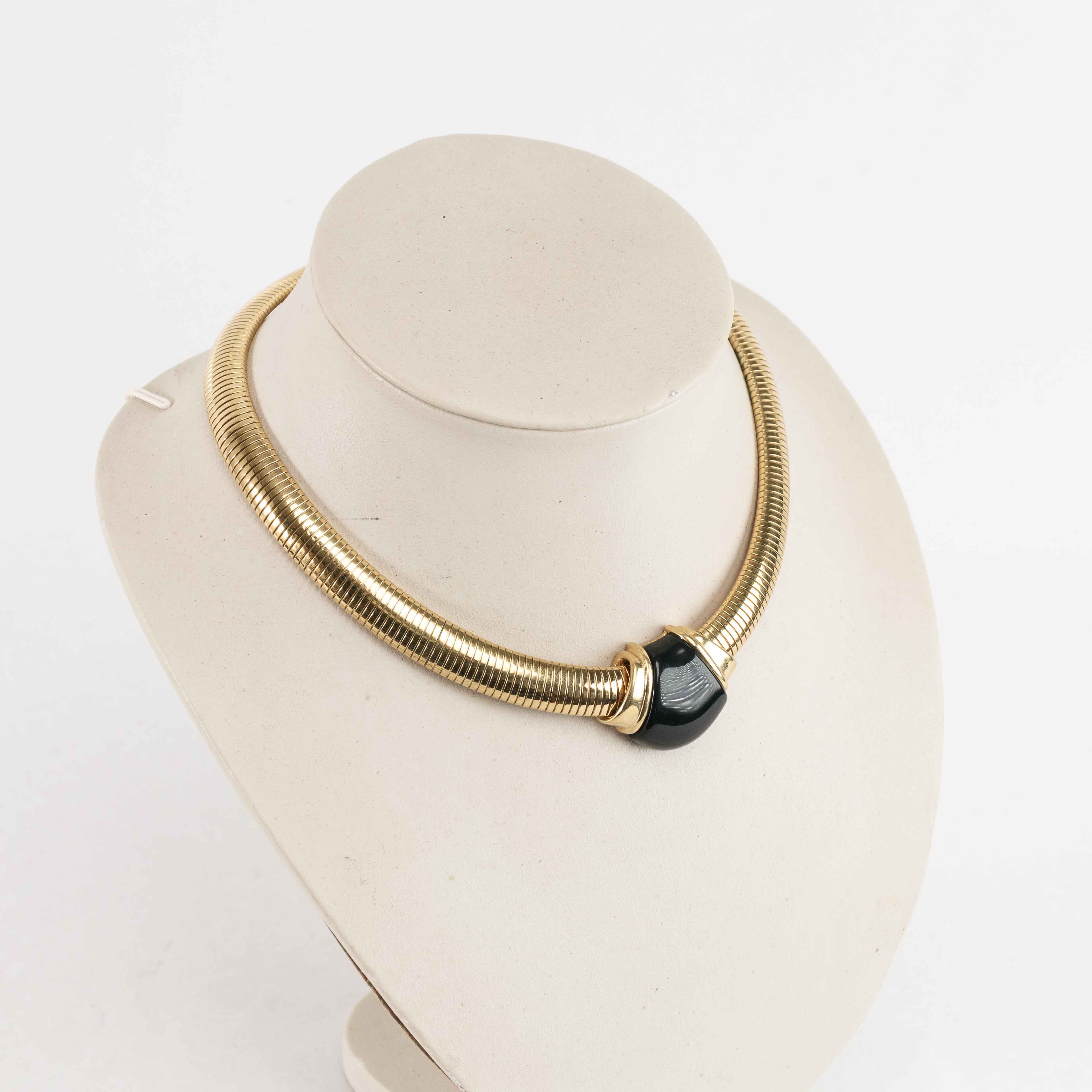 Givenchy Givenchy Vintage Gold-Tone Tubular Collar Necklace Size ONE SIZE - 1 Thumbnail