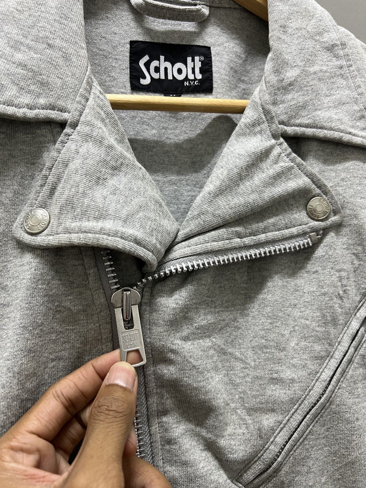 Schott Vintage Schott Double Collar Perfecto Cotton Sweats Jacket Size US M / EU 48-50 / 2 - 4 Thumbnail