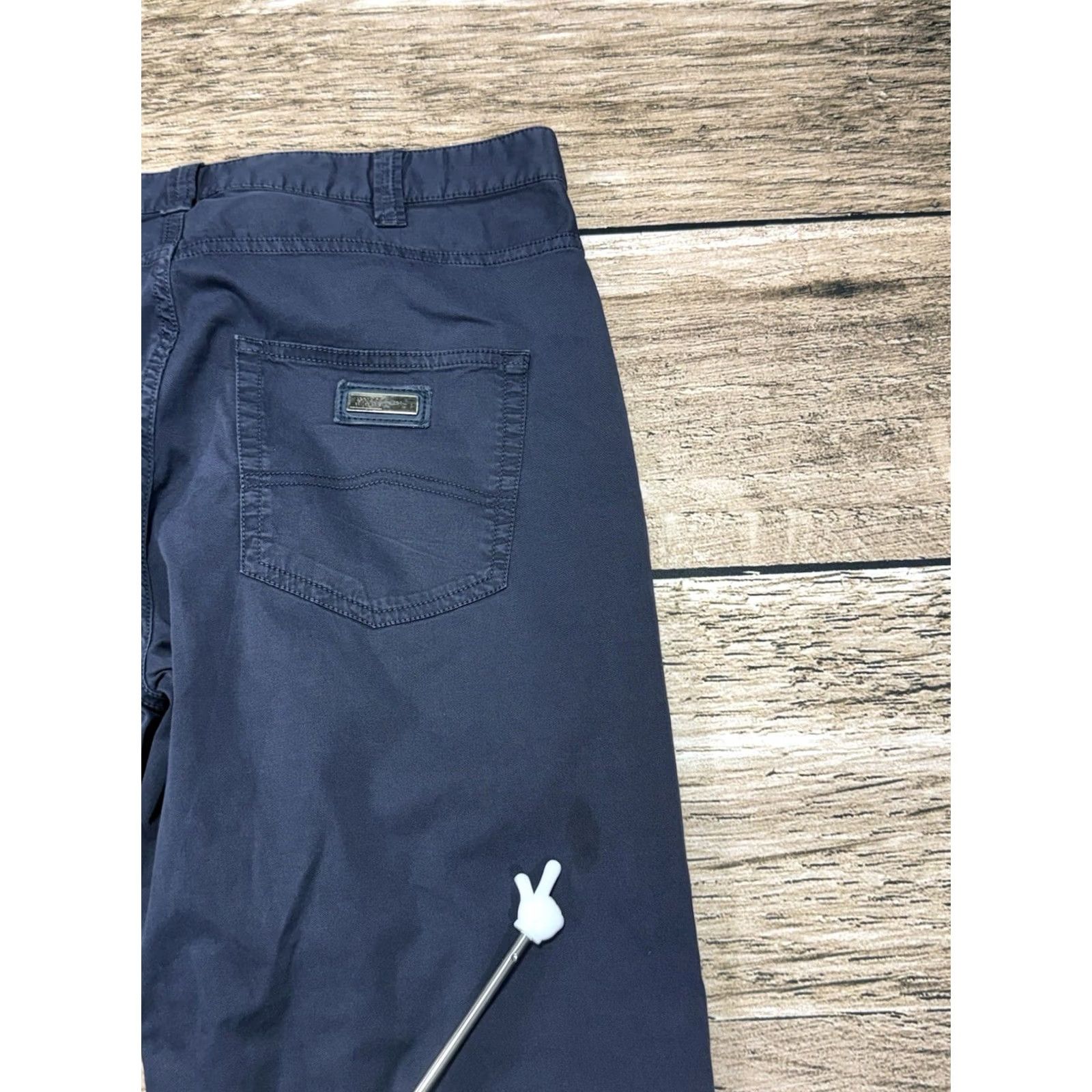 Armani Armani Collezioni Pants Mens 35 Navy Blue J15 Slim Straight Leg Stretch 5 Pocket Chinatown? Size US 35 - 2 Thumbnail