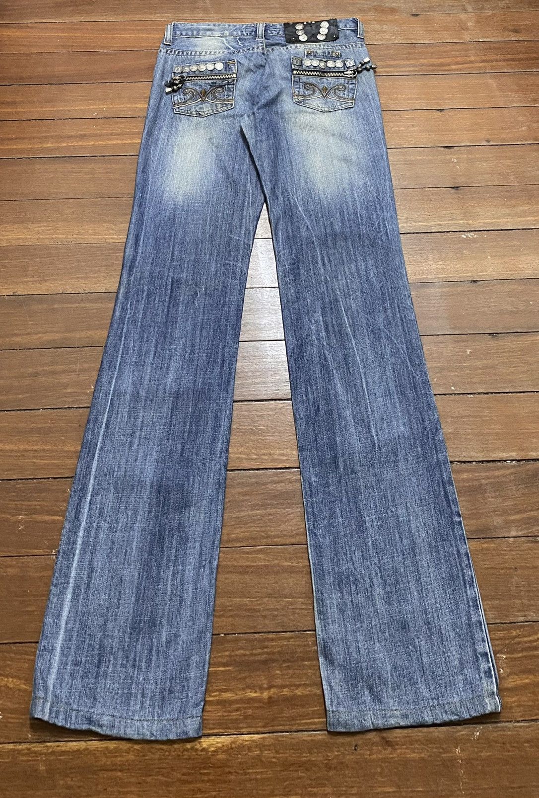 John Galliano Rare Design Vintage Brand John Galliano Flared Jeans 2000s Size US 28 / EU 44 - 2 Thumbnail