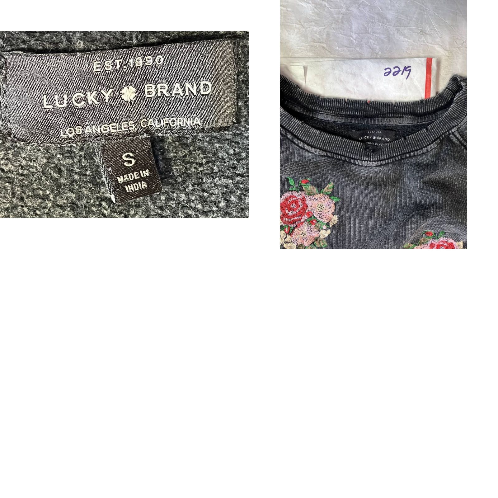 Lucky Brand Lucky Brand Women’s Sweatshirt Shirt S Floral Embroidered Multicolor Round Neck Long Sleeve Pullover Bohemian Flower Casual Activewear Size S / US 4 / IT 40 - 8 Thumbnail