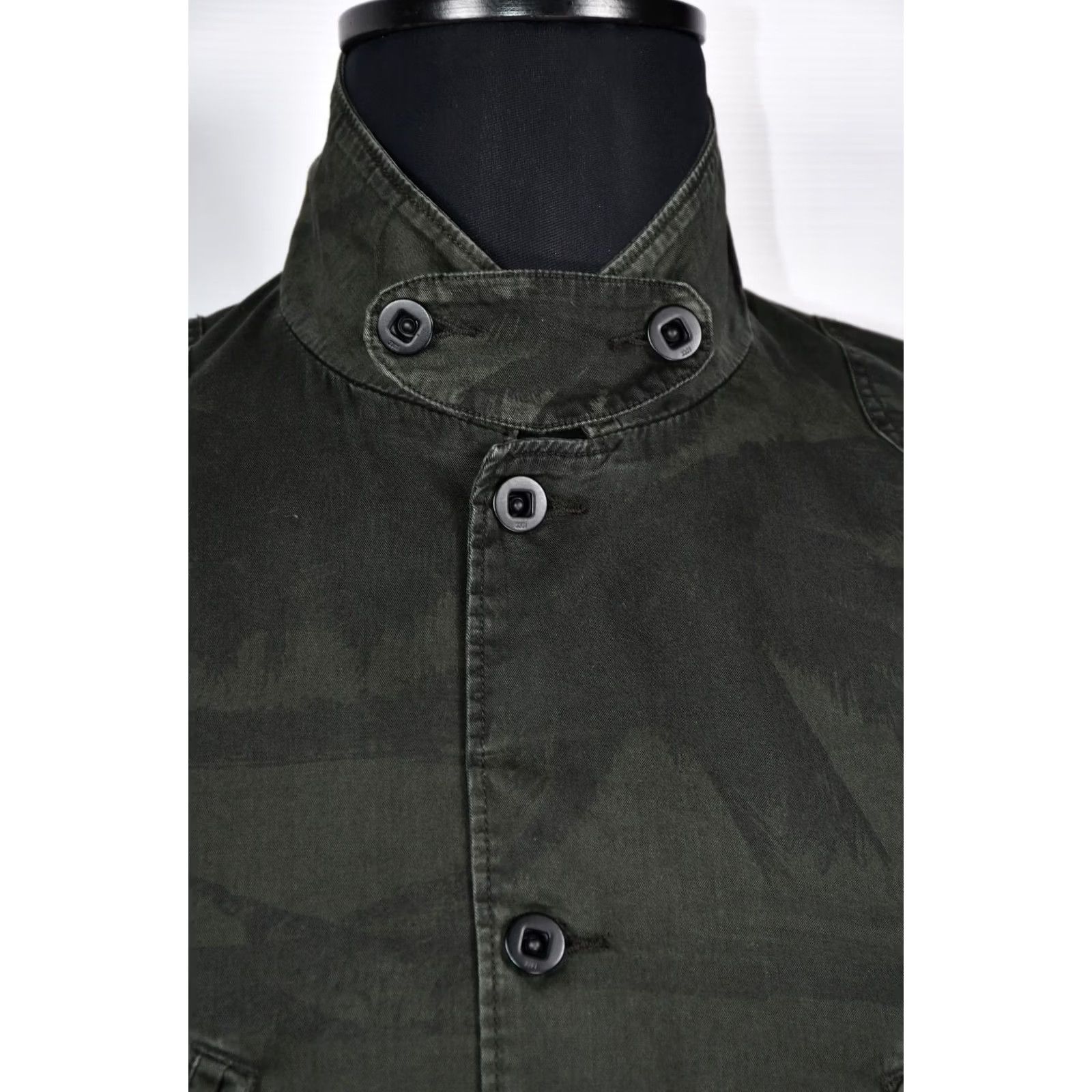 G-Star G-Star Raw Cargo Norris Palm Blazer Jacket Mens L Green Cotton Solid Button Casual 100% Cotton Vintage No Size 40R - 5 Thumbnail